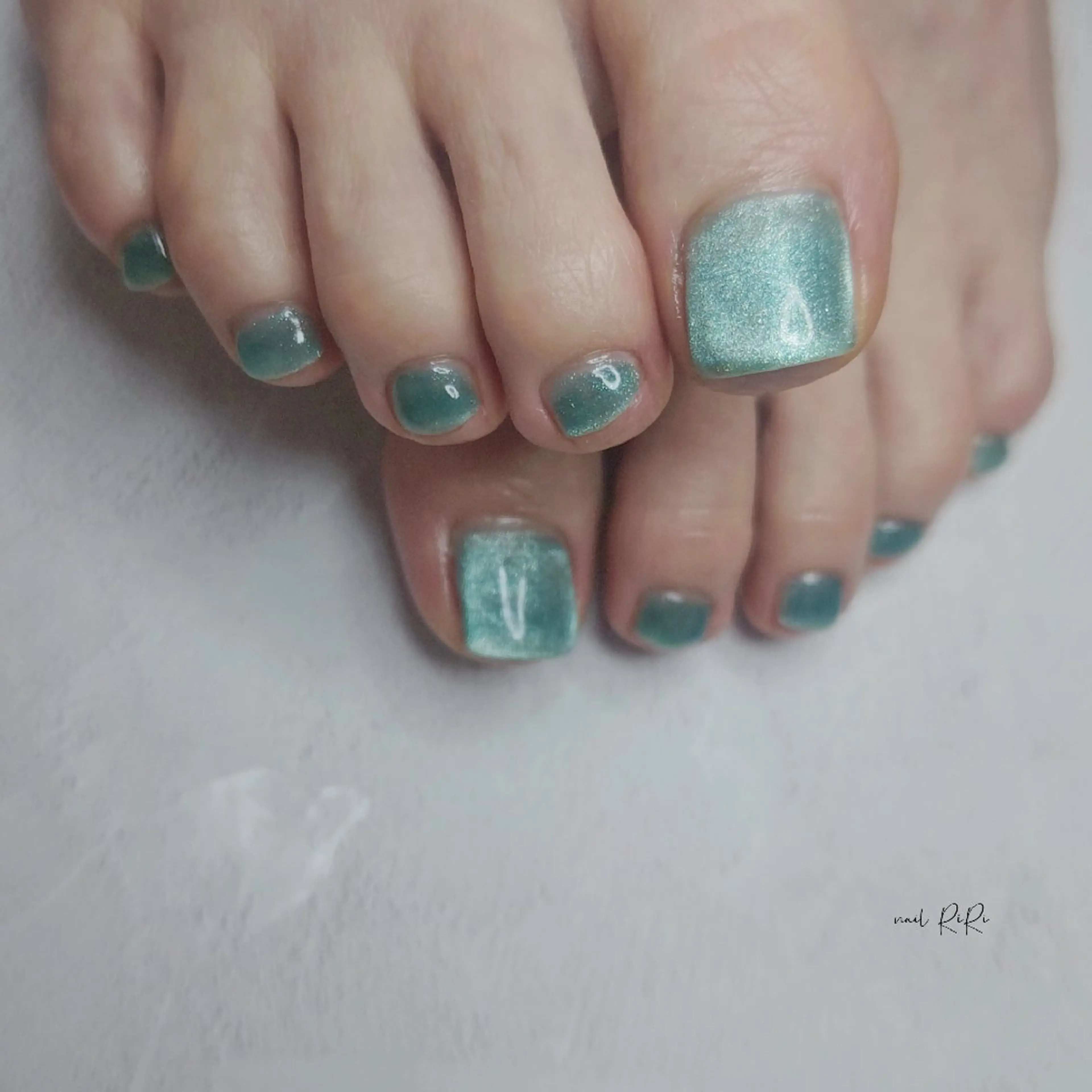 ご新規様ミニモ限定！フットマグネットワンカラーネイルの写真