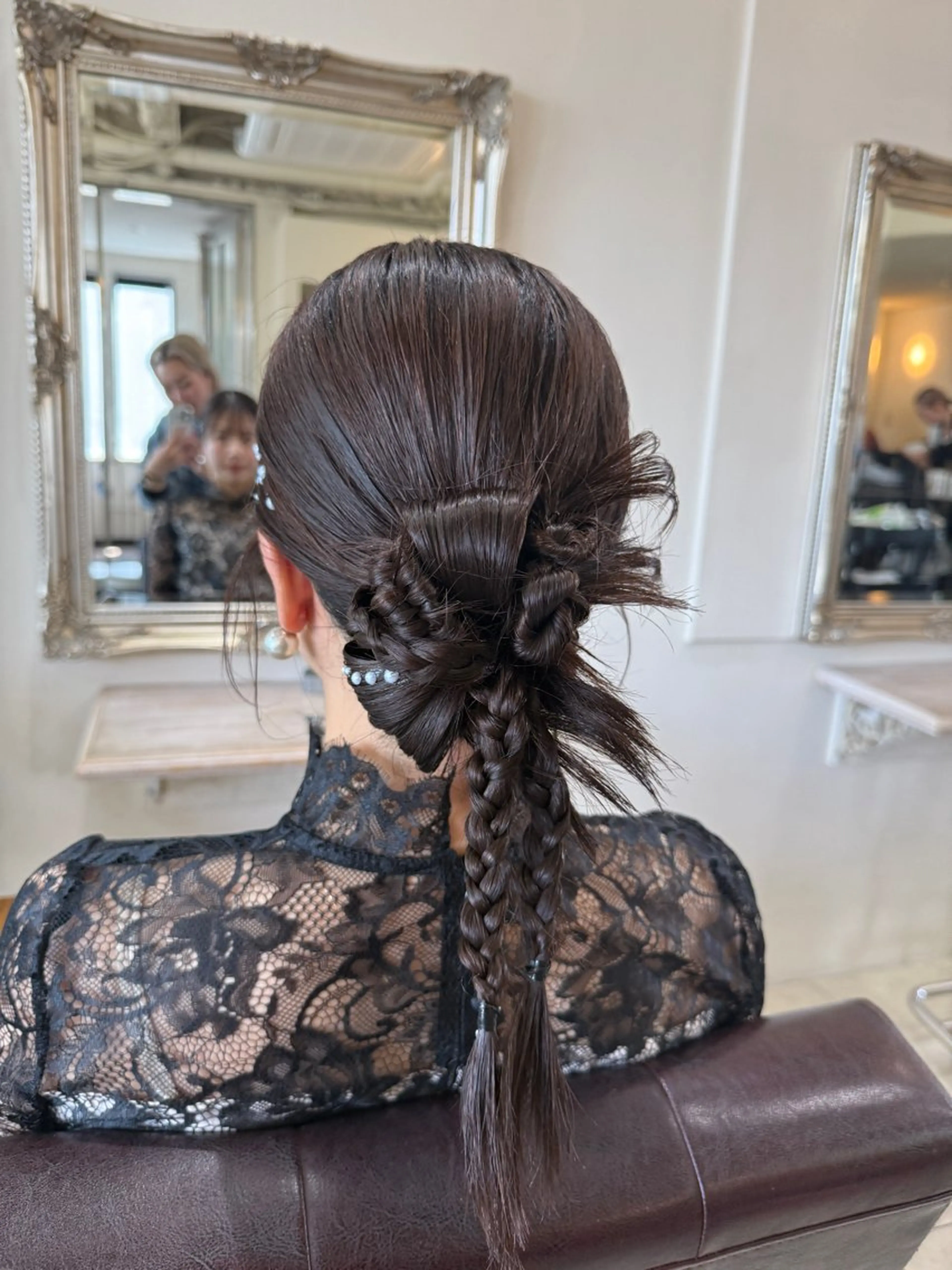 ロング ヘアセット Maho/海外 レイヤー/ハイトーンのヘアスタイル