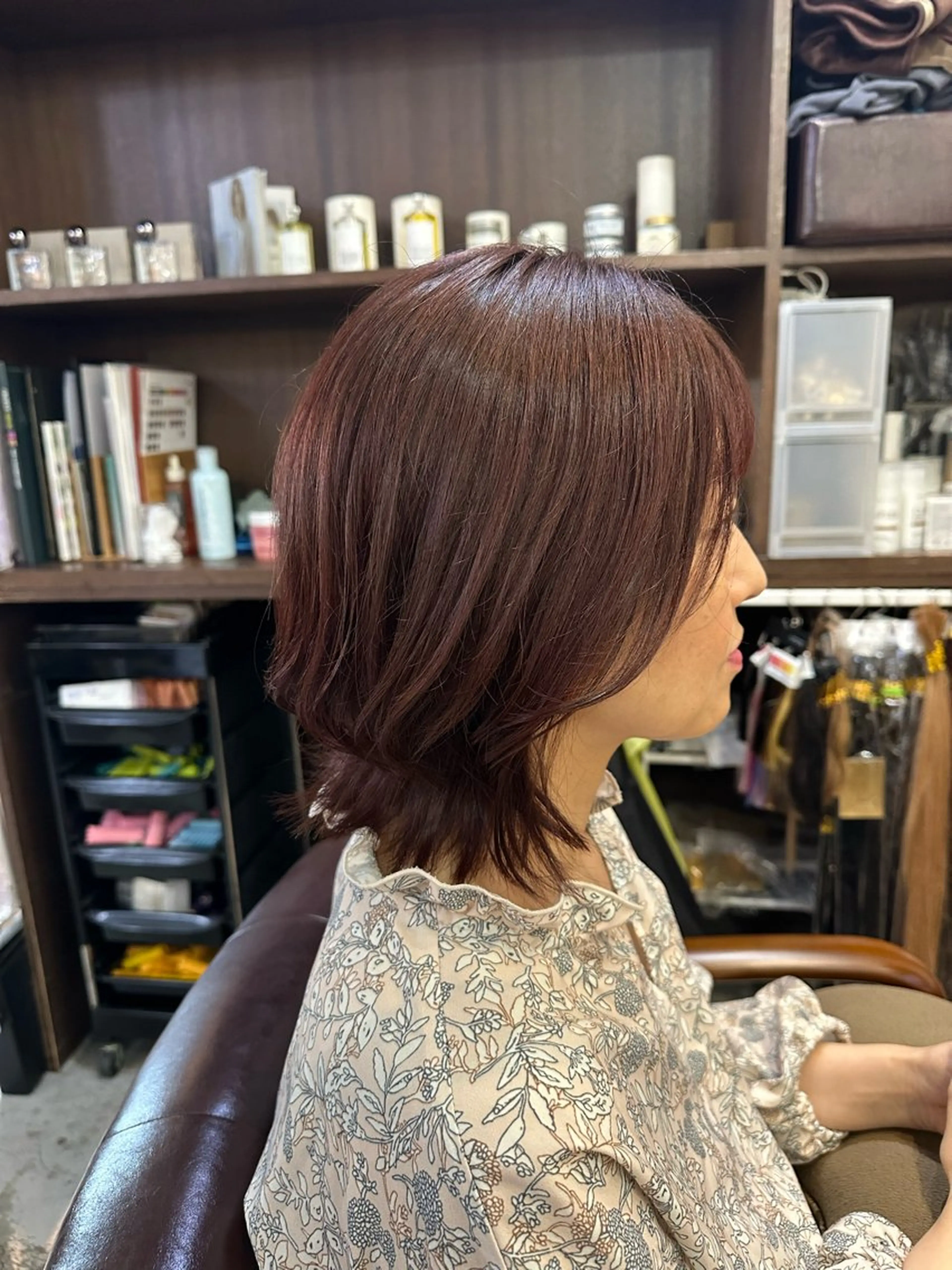 ミディアム カラー no aのヘアスタイル
