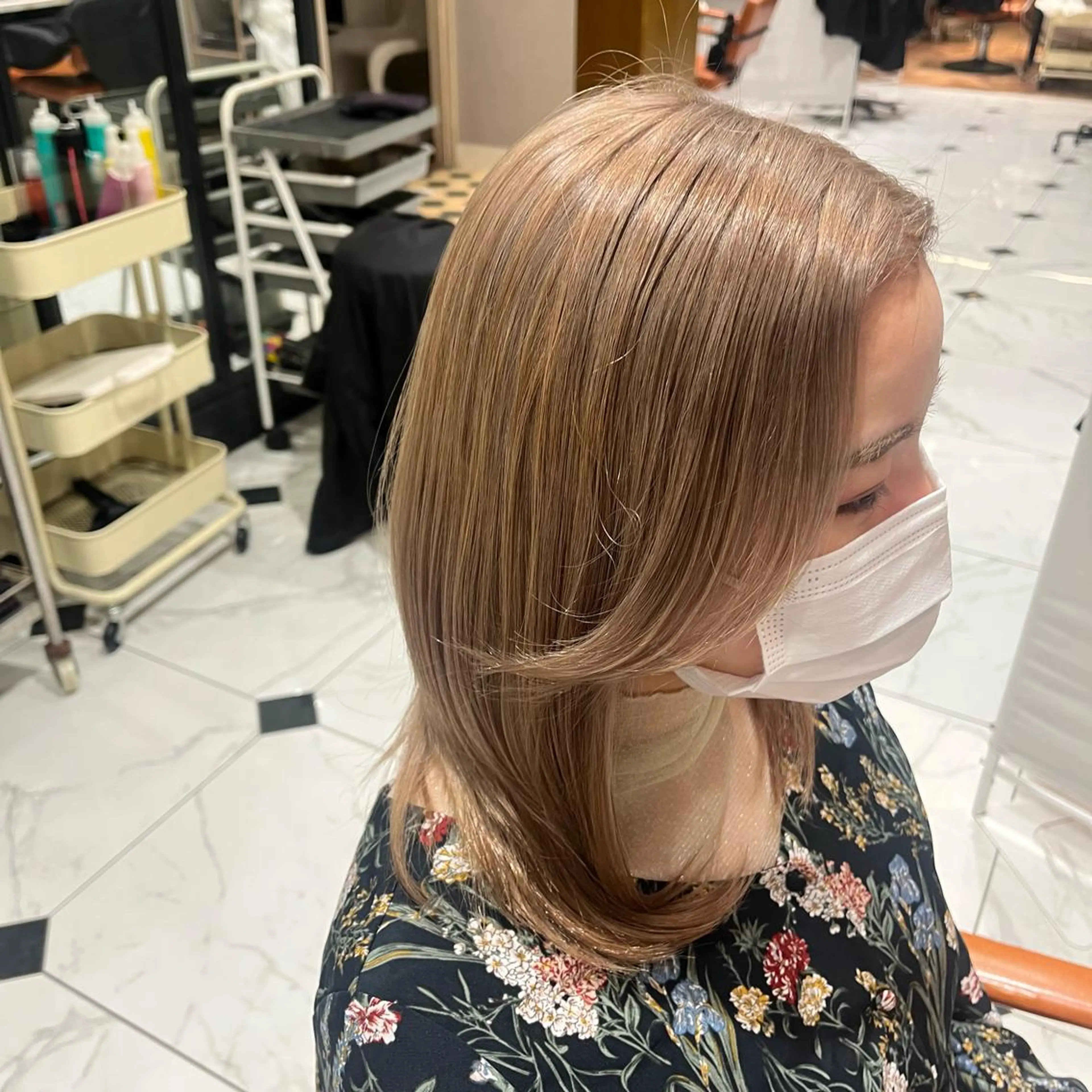 ミディアム カラー MichioNozawaHairSalonGinza所属・watanabe kazukiのヘアスタイル