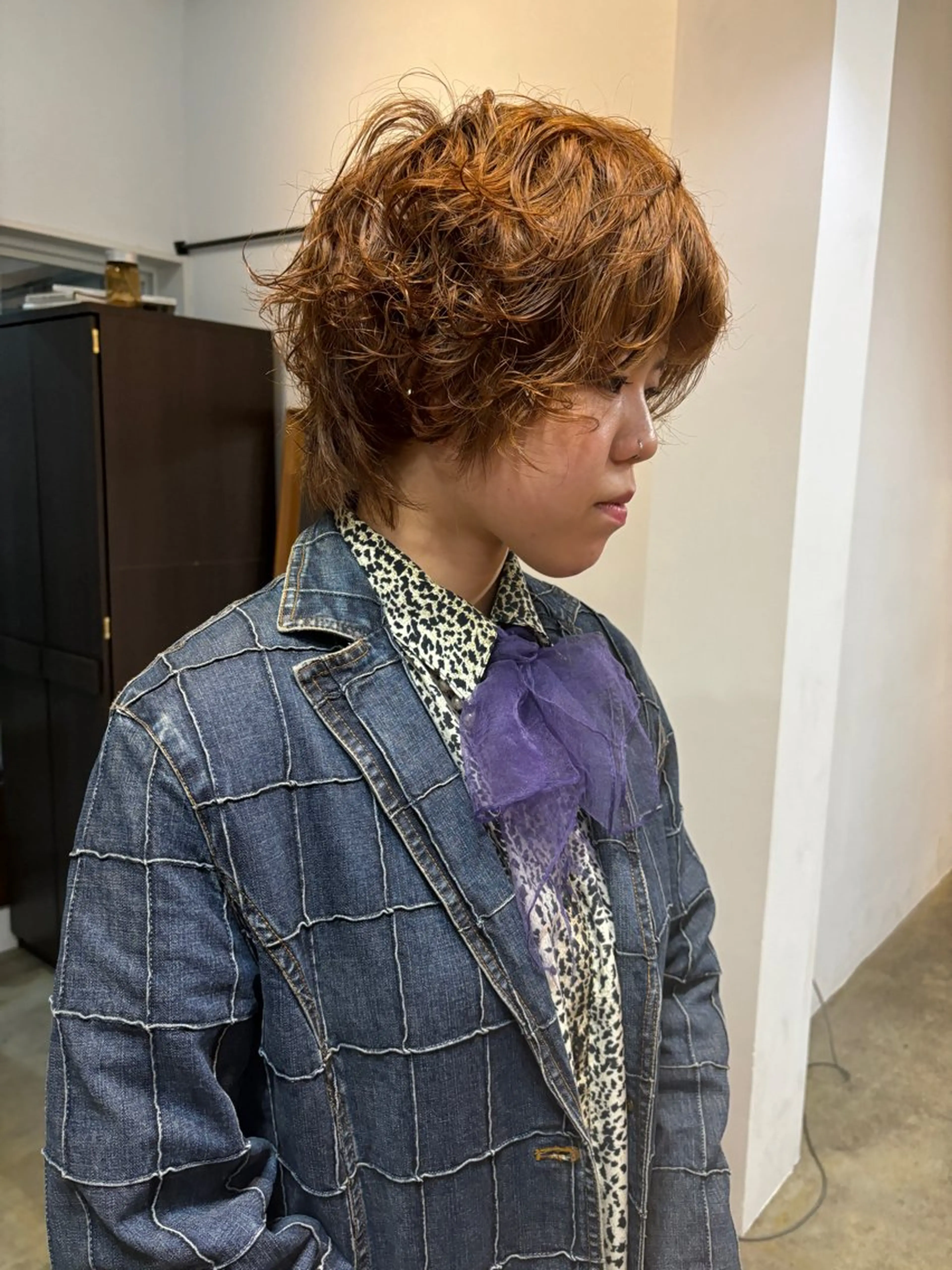 ショート パーマ くせ毛 【韓国レイヤー特化 ハッシュカット】のヘアスタイル