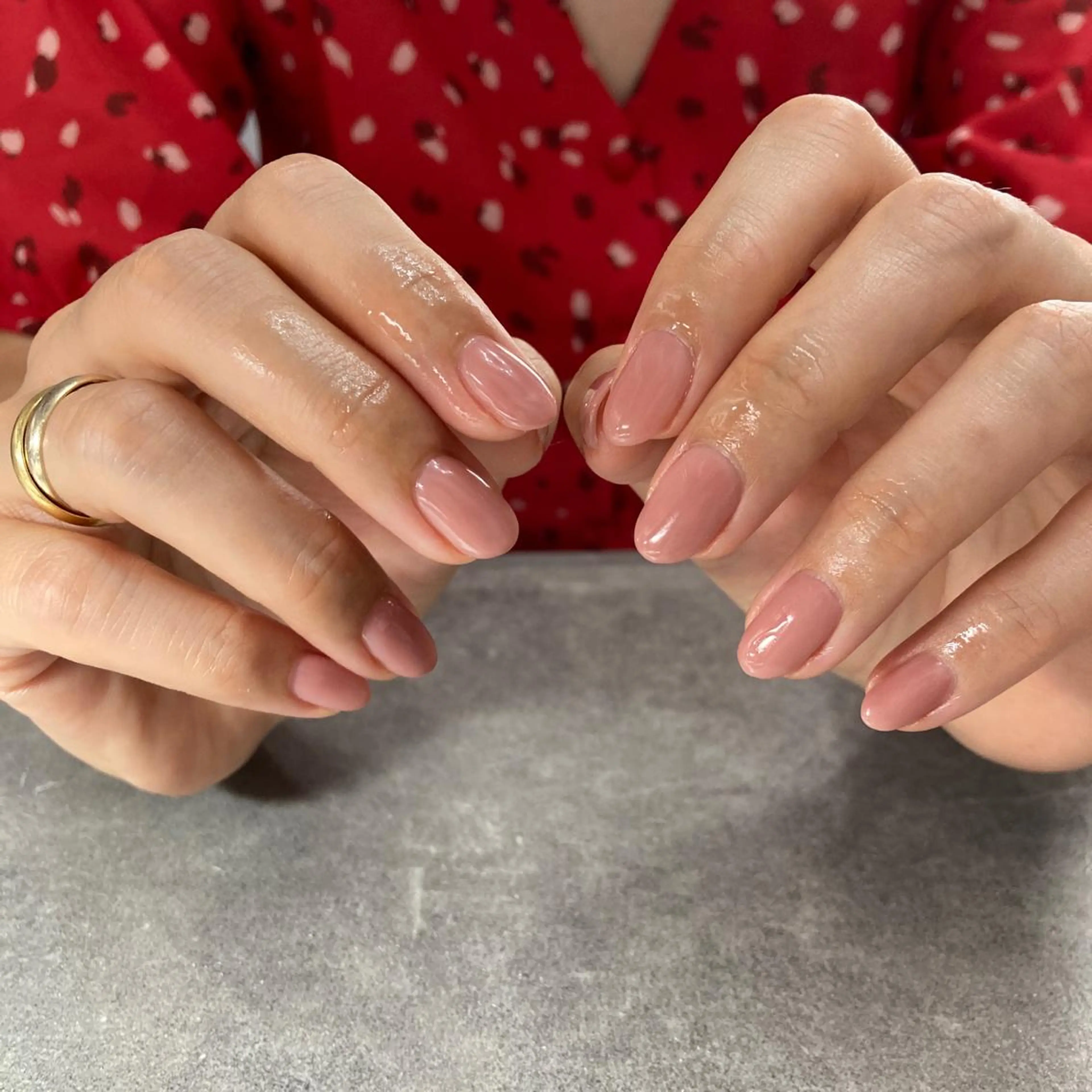 ネイル ジェルネイル ワンカラーネイル ネイルアトリエ プラスメリーのネイルデザイン