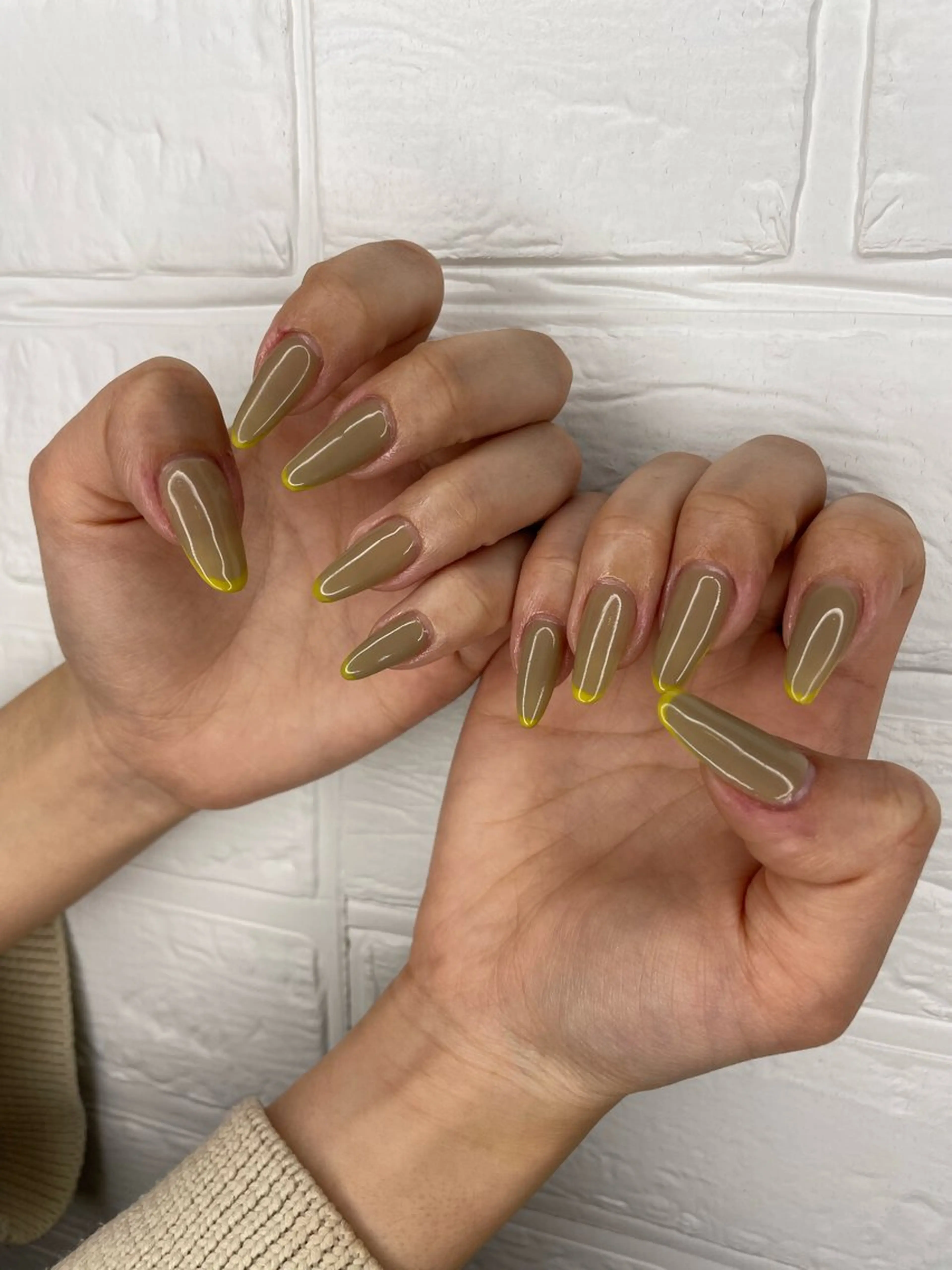 ネイル フレンチネイル 黄色 laviebelle norikoのネイルデザイン