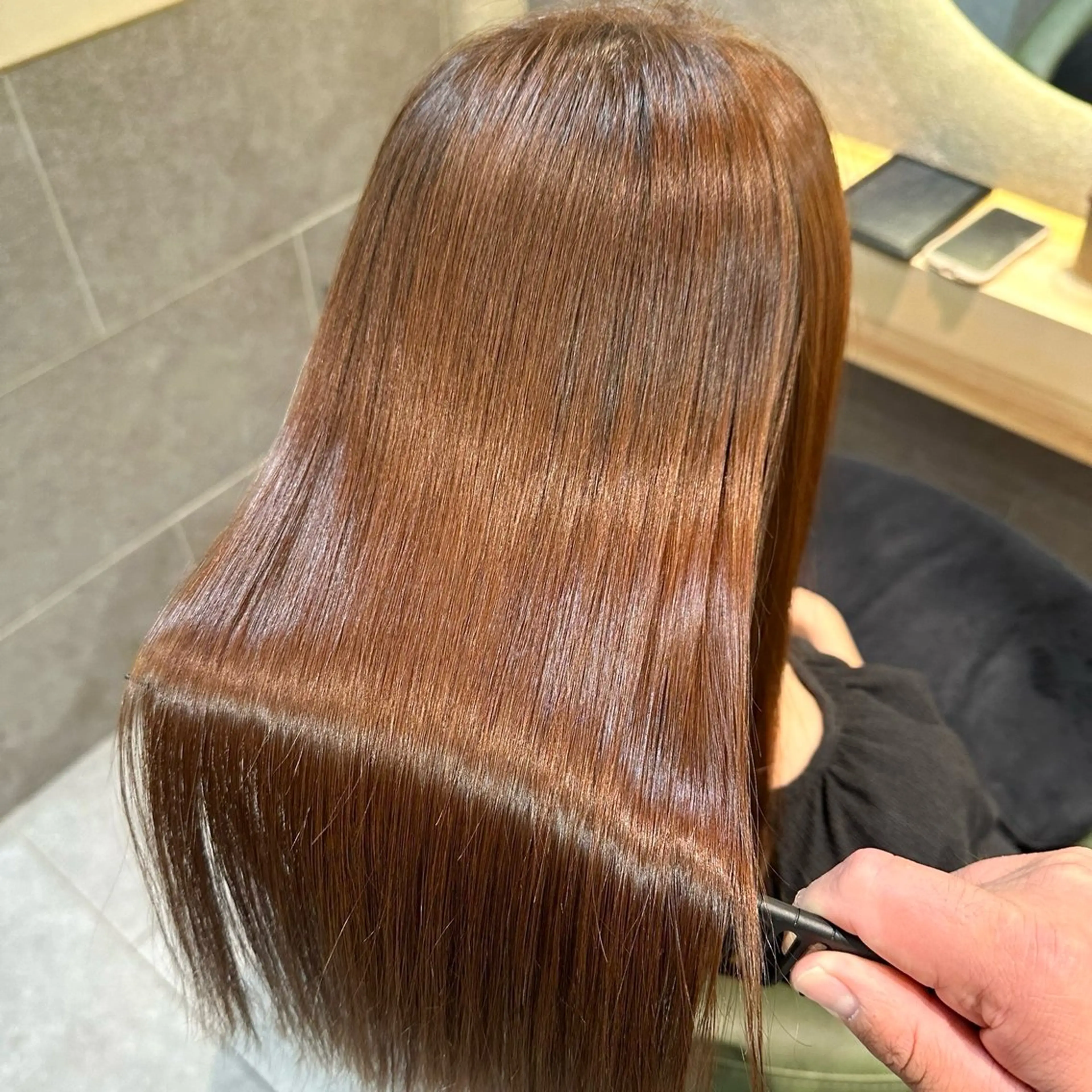 セミロング カット 縮毛矯正 🫧縮毛矯正🫧 yuriのヘアスタイル