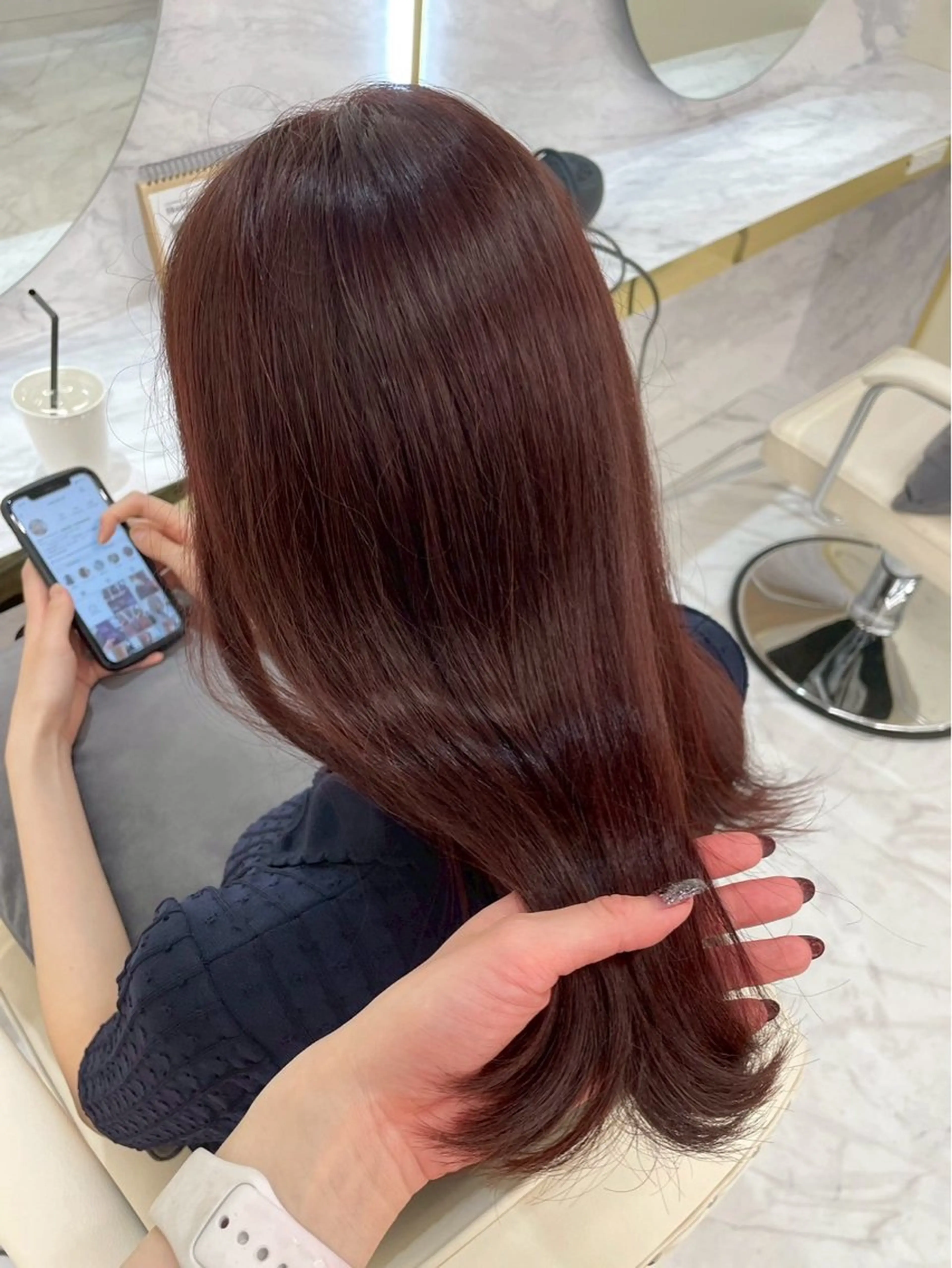 髪質改善カラー＋バイカルテトリートメントプレミアム🌈【超髪質改善🦋】の写真