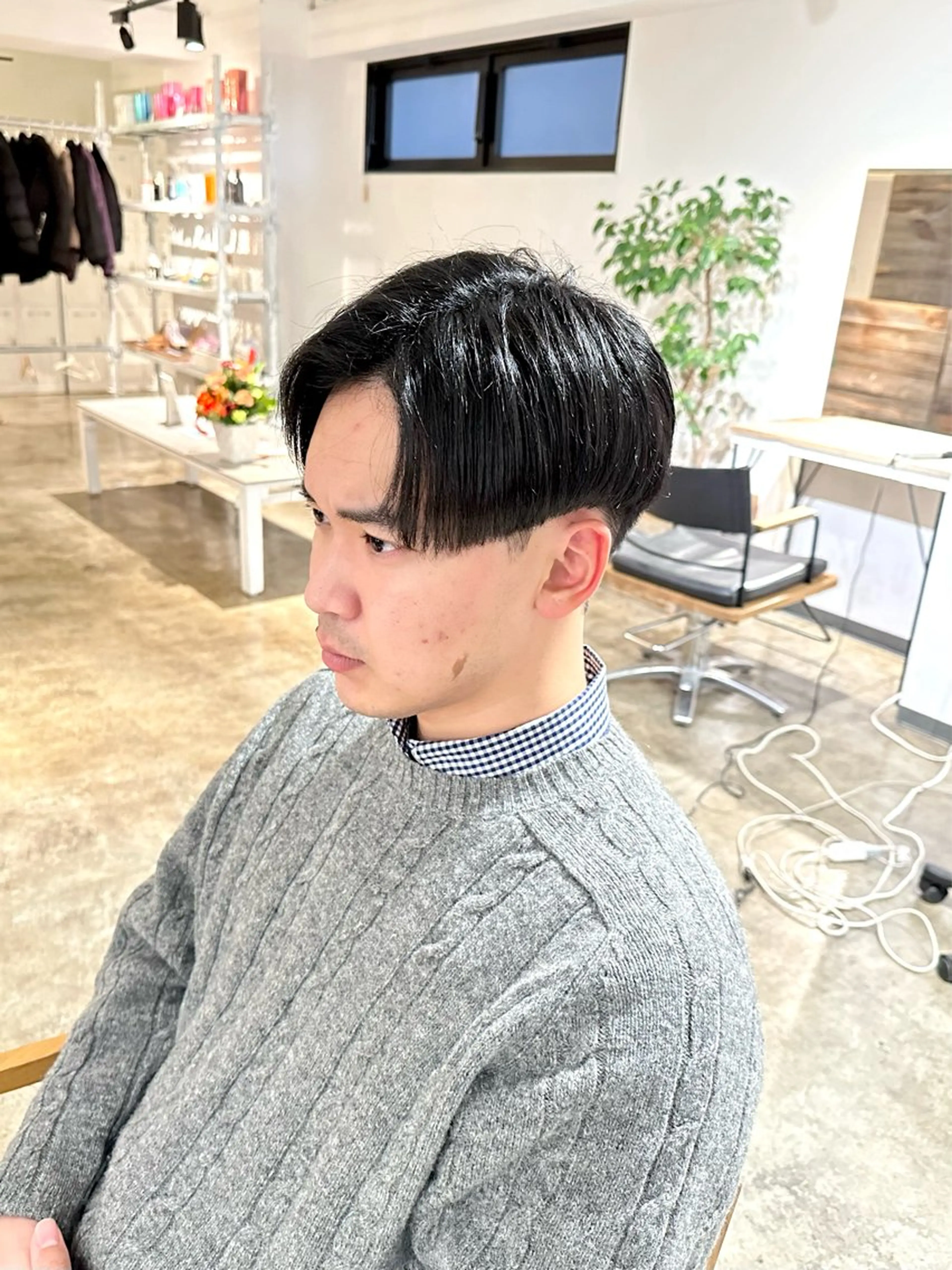 メンズ ビジネス センターパート メンズパーマ カット 骨格補正施術/メンズ 専門美容師/YUYAのヘアスタイル