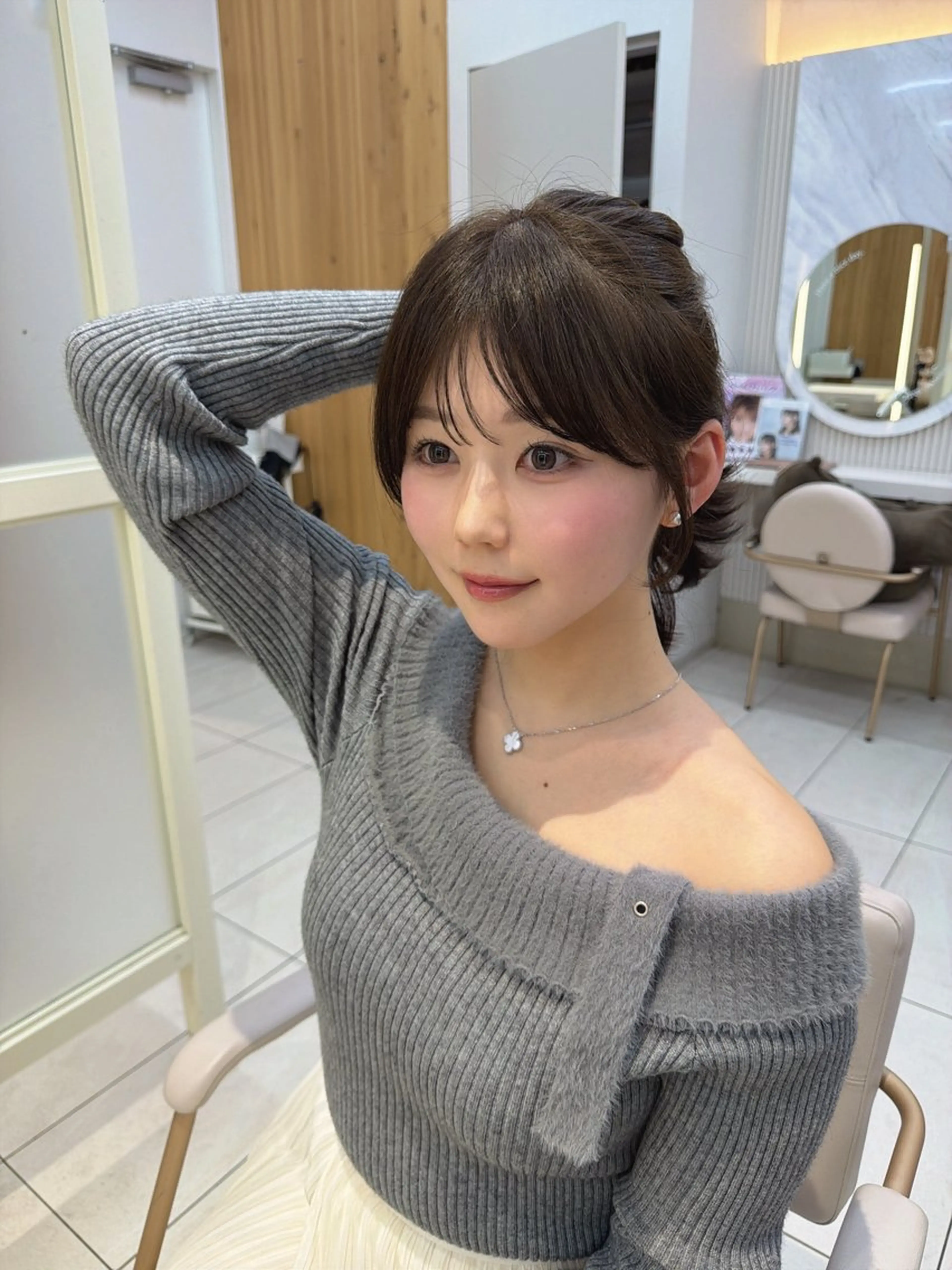 セミロング カット 顔周り/透明感カラー /韓国ヘア/TAKUのヘアスタイル