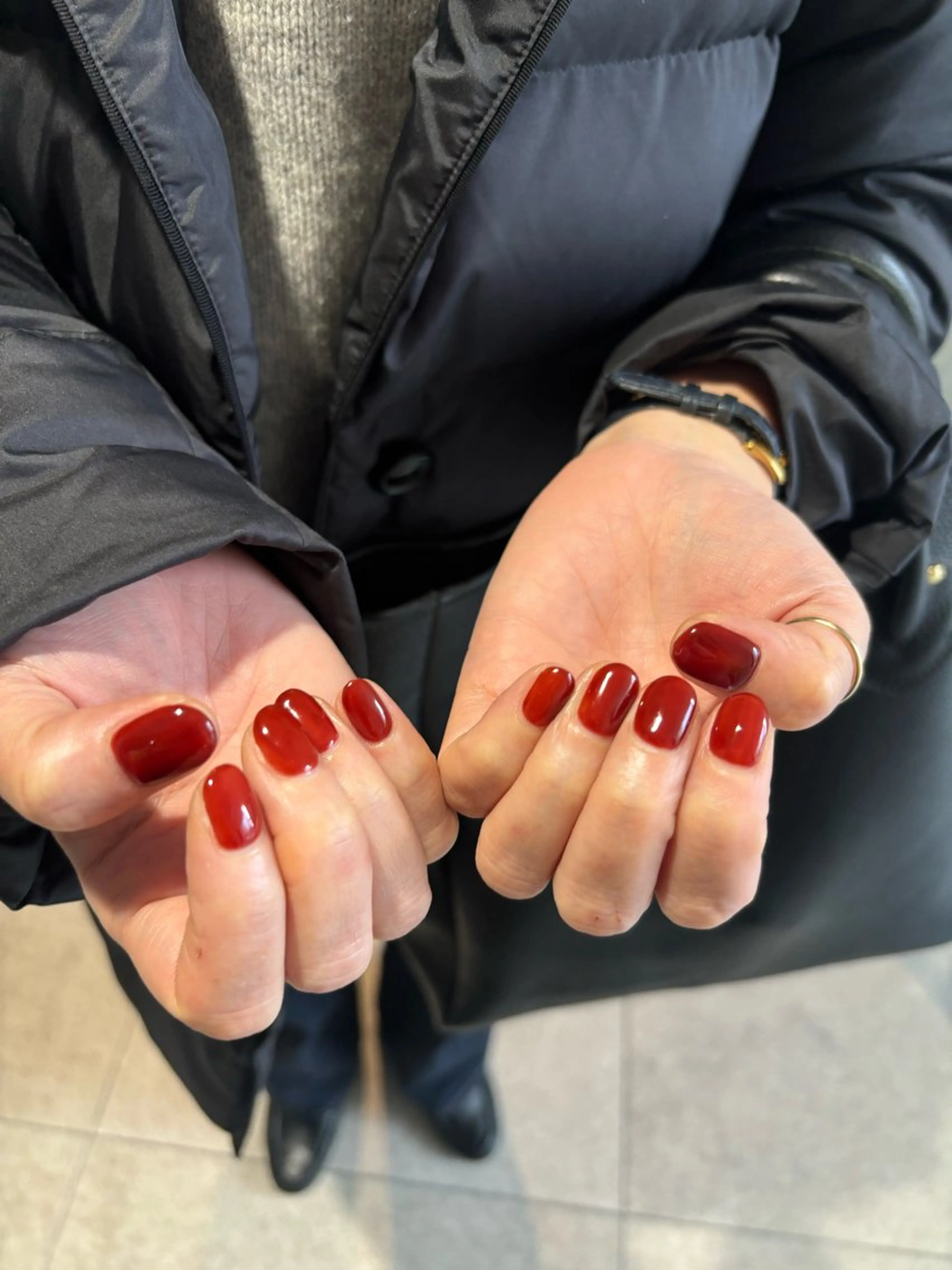 ネイル ボルドー ネイルサロンマーノ所属・mano Hanaのネイルデザイン