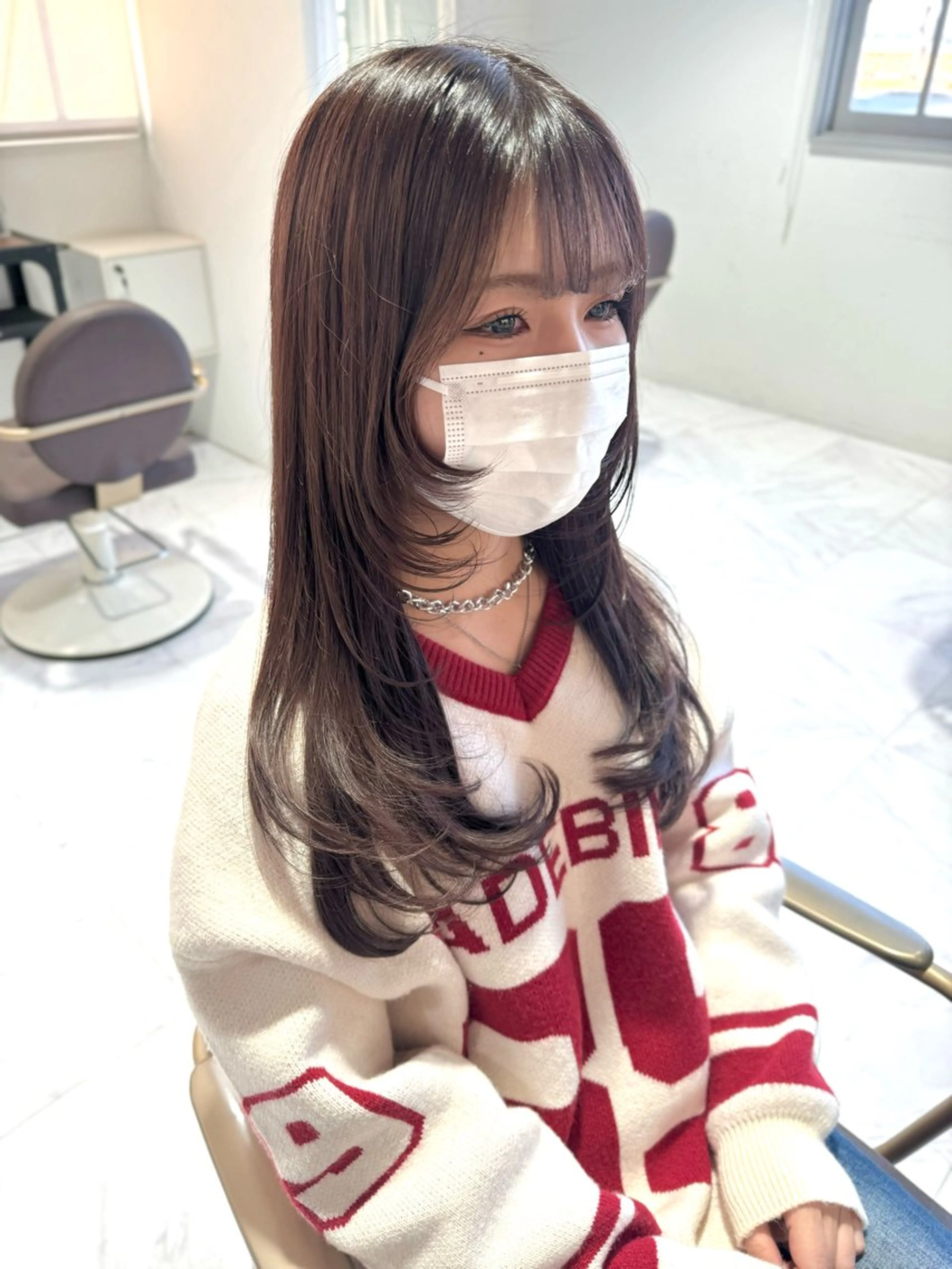 ロング カット ヘアカラー トリートメント 小谷野 真優のヘアスタイル