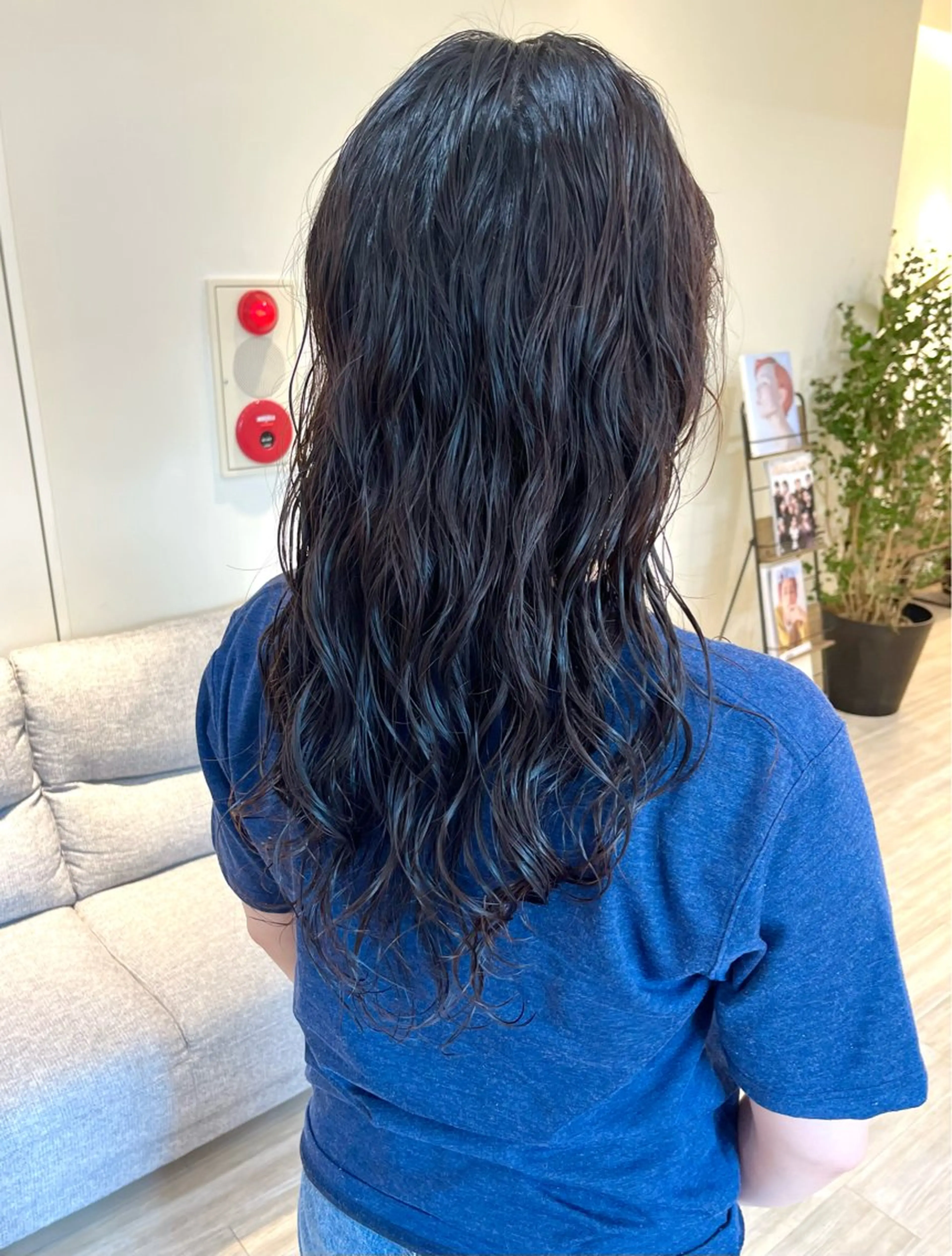 セミロング パーマ カット パーマ トリートメント つぼみ/パーマ ／レイヤー／ボブのヘアスタイル