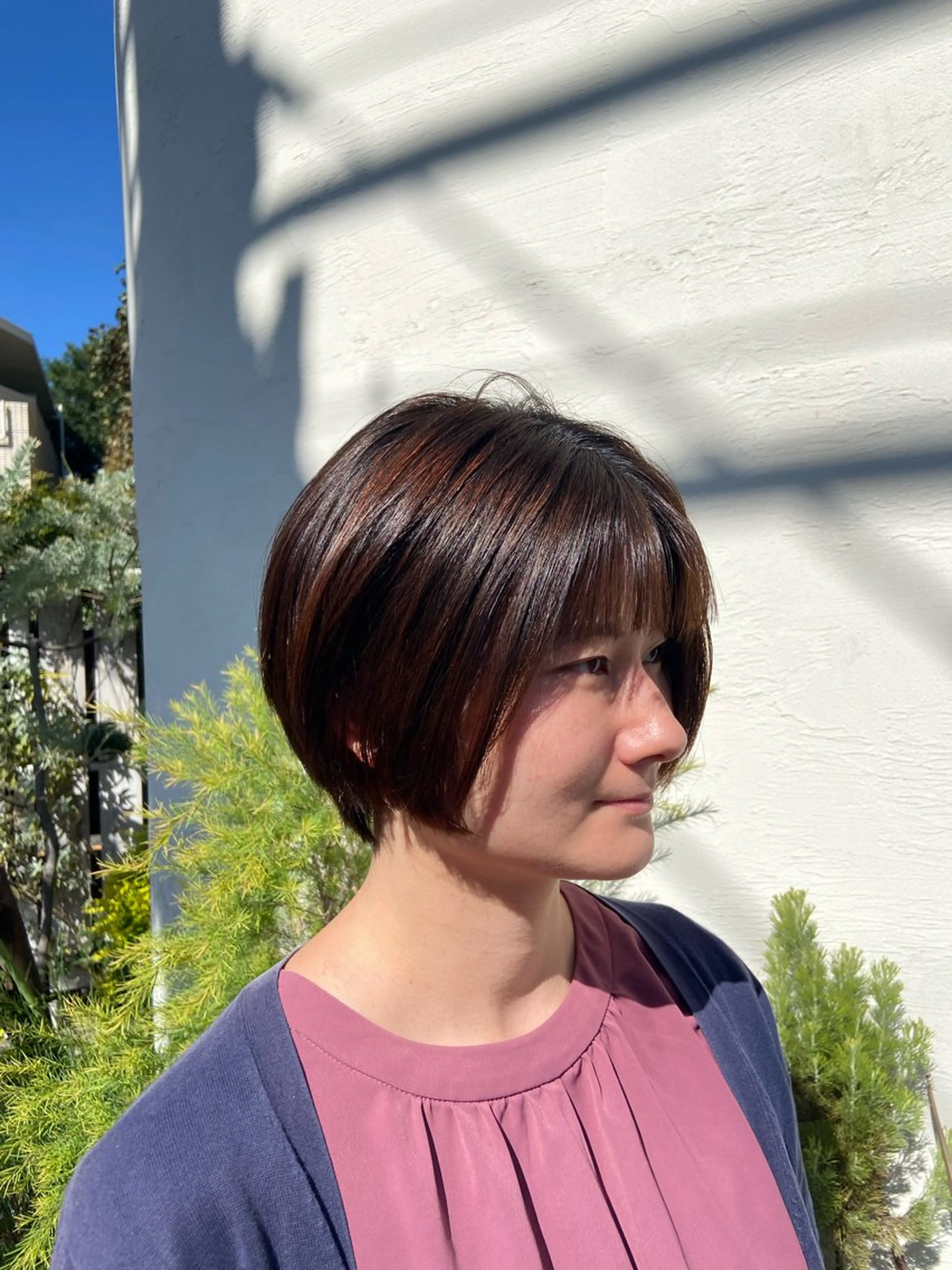 ショート ショートヘア atelier doux dimanche（アトリエ・ドゥー・ディマンシュ）所属・Fukamiレイヤー 透明感カラーのヘアスタイル