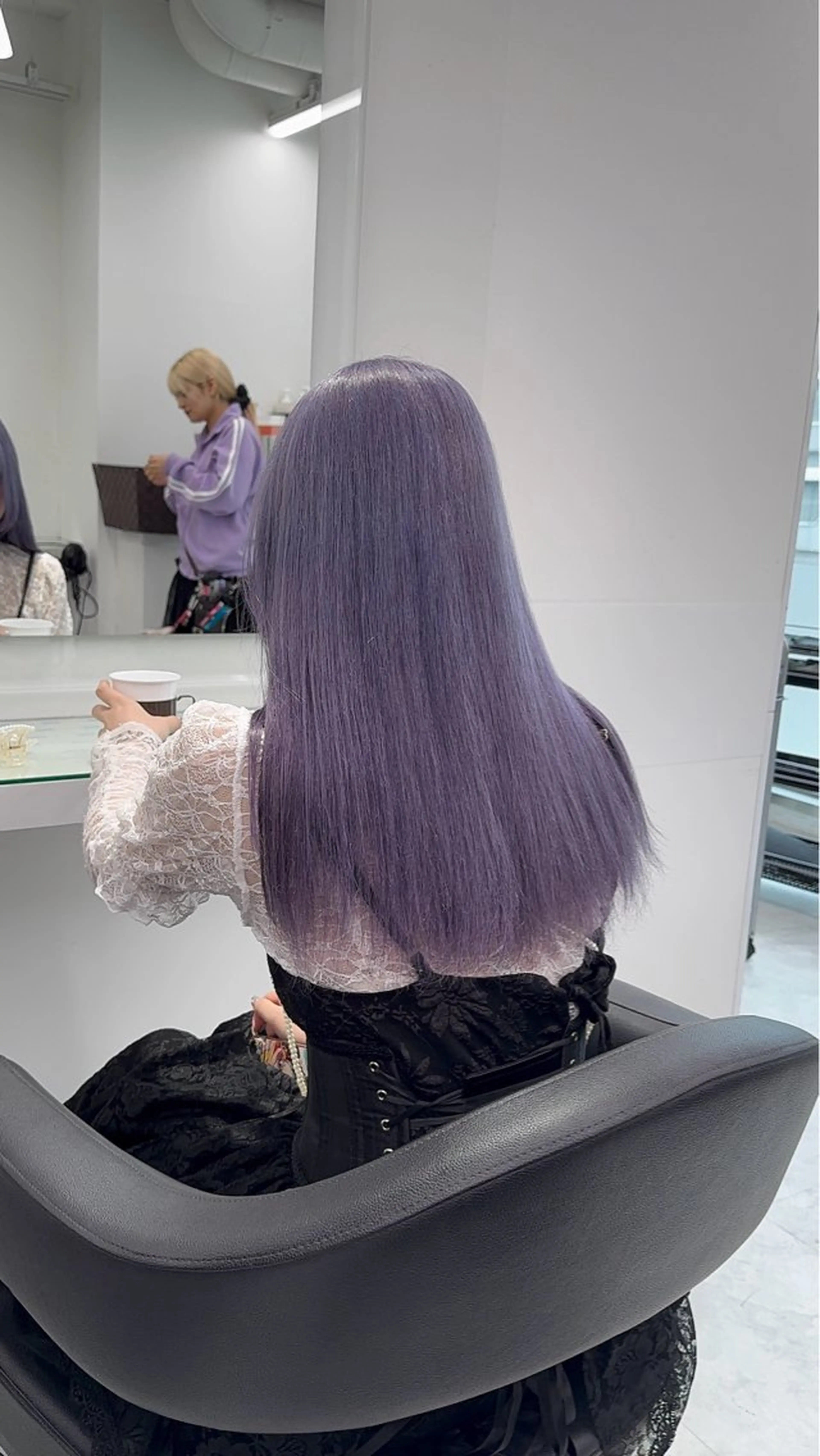 ロング カラー ヘアアレンジ ヘアカラー トリートメント ヘッドスパ ヘアセット ハイトーン艶カラー 🤍ゆうひのヘアスタイル