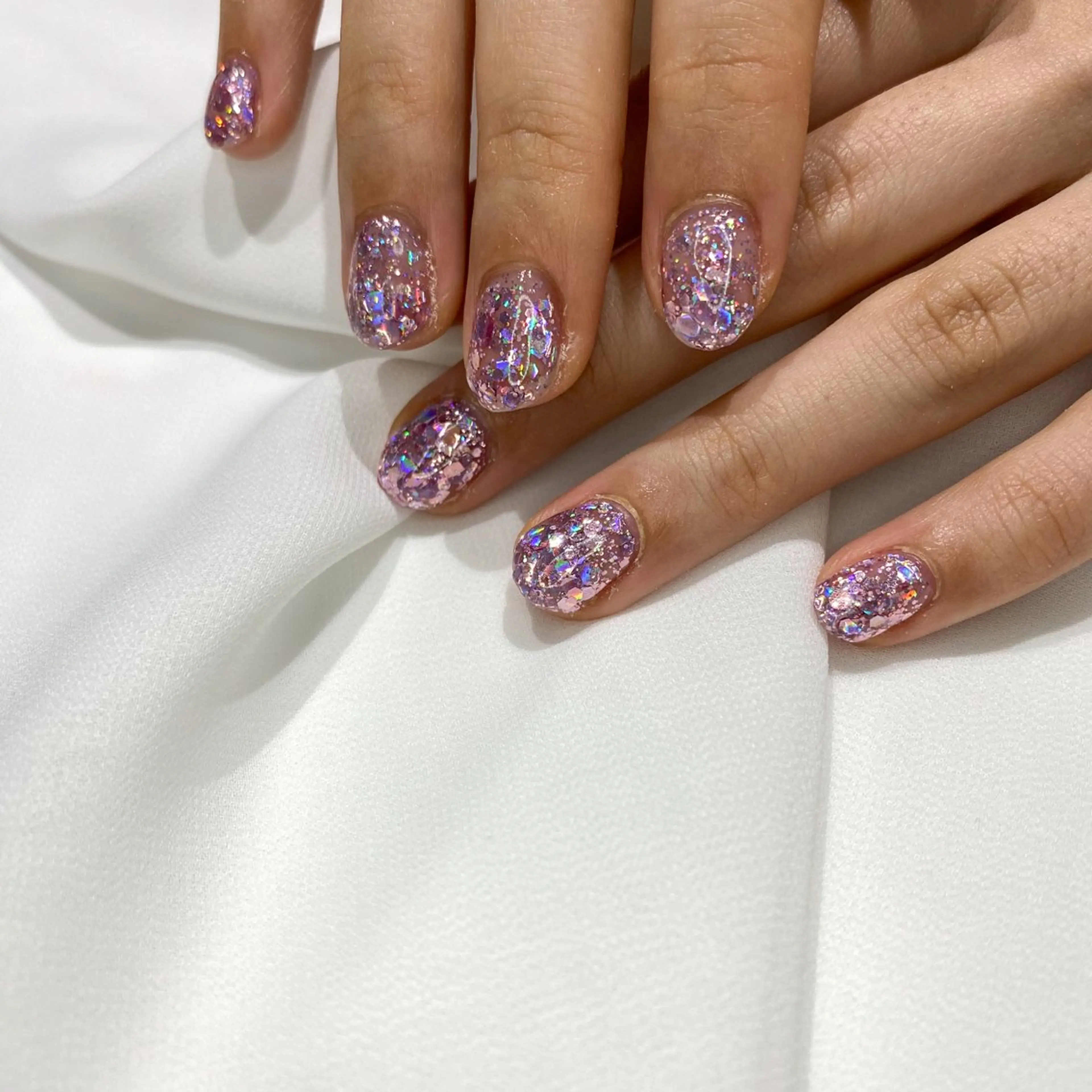 ネイル ラメ(グリッター) 夏ネイル ネイル空間所属・muguet🎀 nailのネイルデザイン