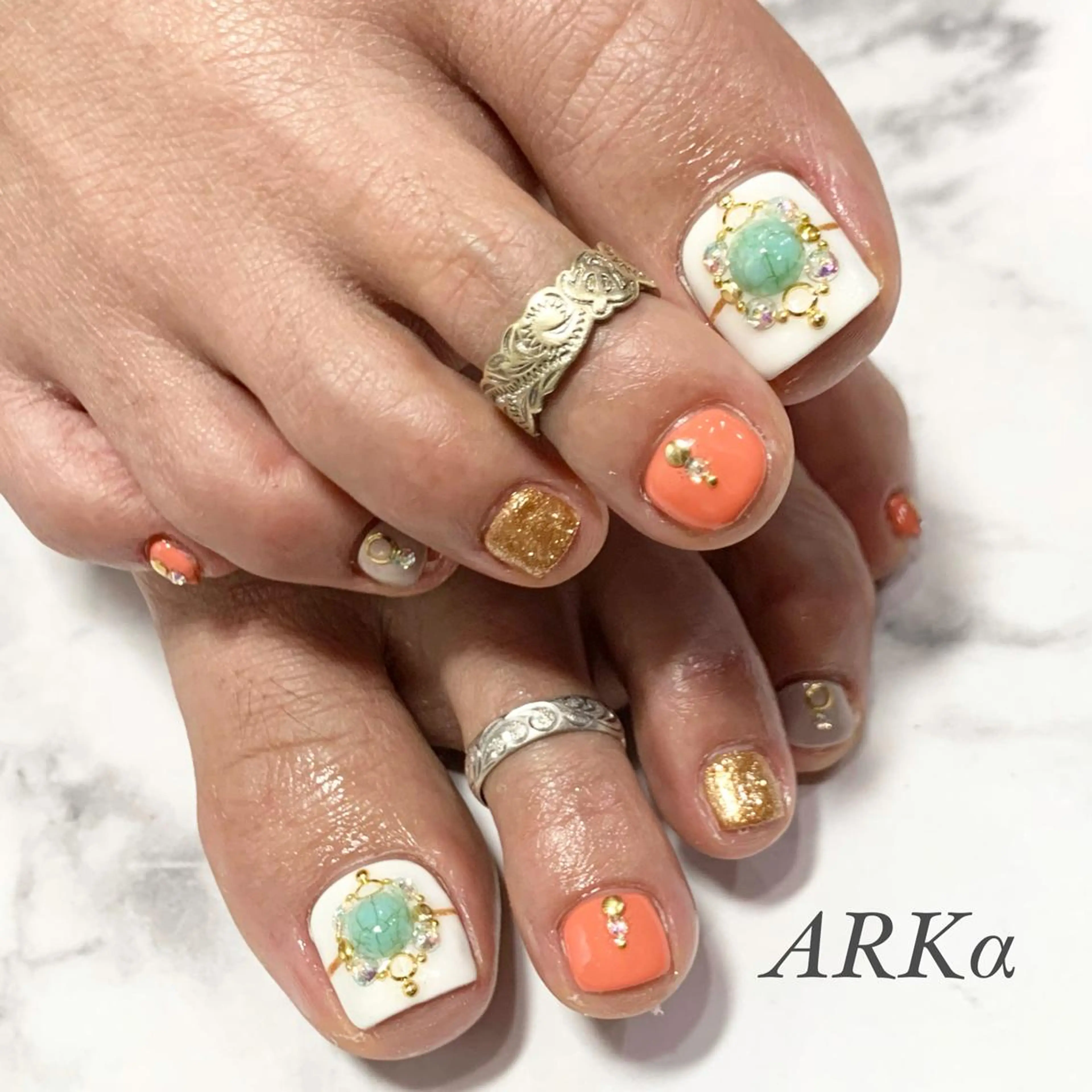 [ジェル]🉐minimo限定価格🉐フットサンプルデザインコース💅オフ有りのお客様はこちらから💁‍♀️の写真