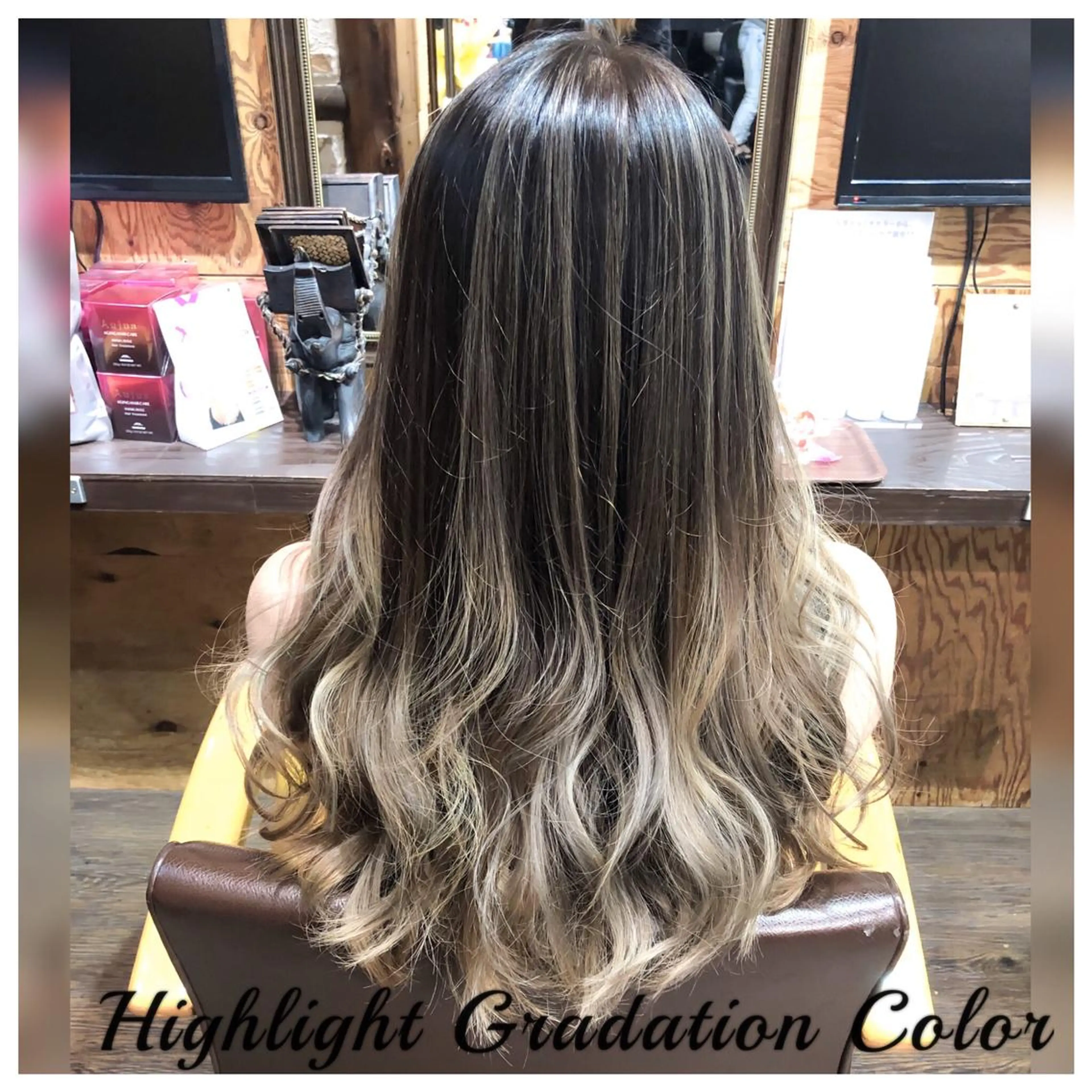 ロング カラー EGAO所属・yuuka🌻 ハイライト/艶カラーのヘアスタイル