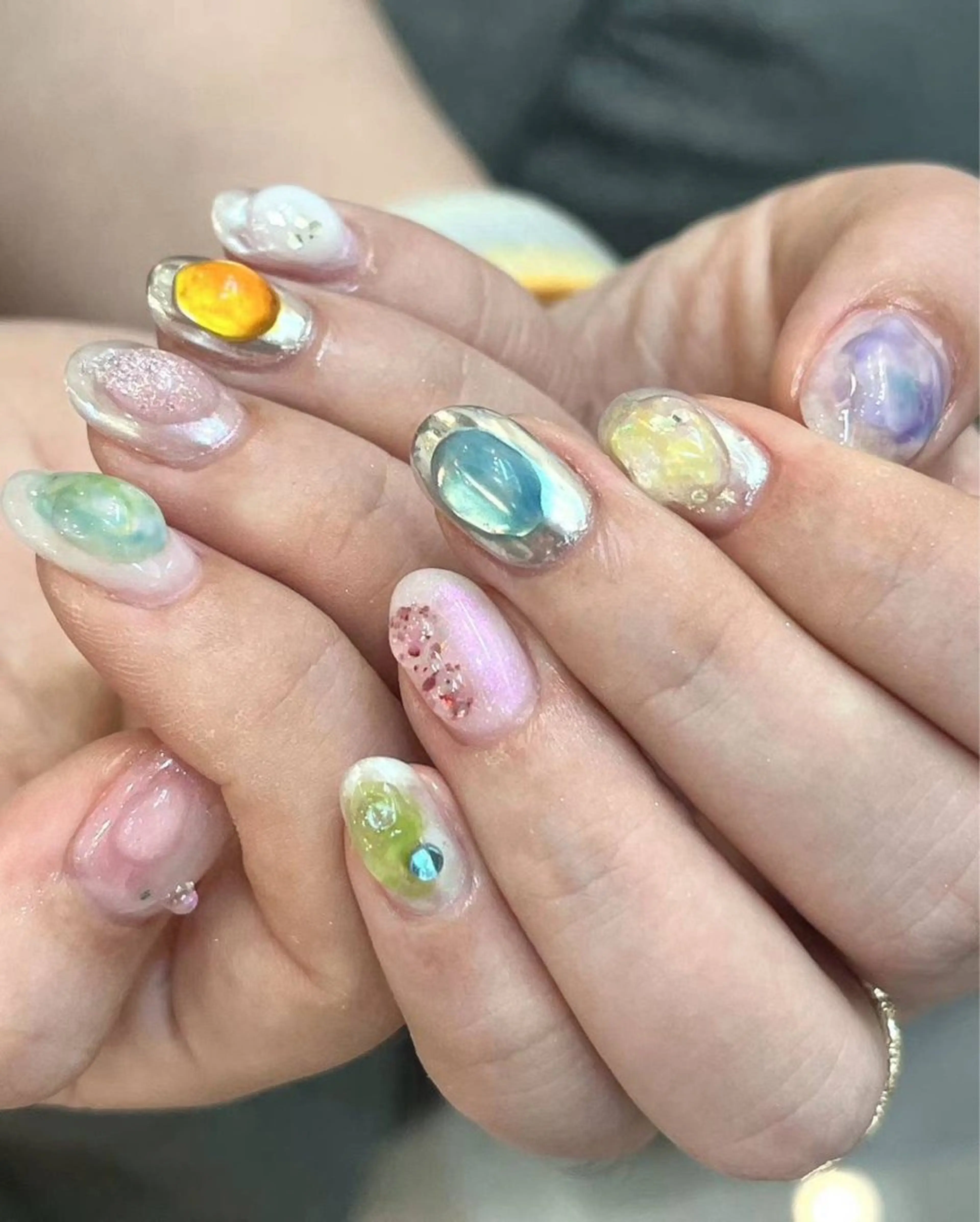 ネイル アートネイル クリアネイル フラワーネイル フットネイル ジェルネイル Babarla Nailのネイルデザイン