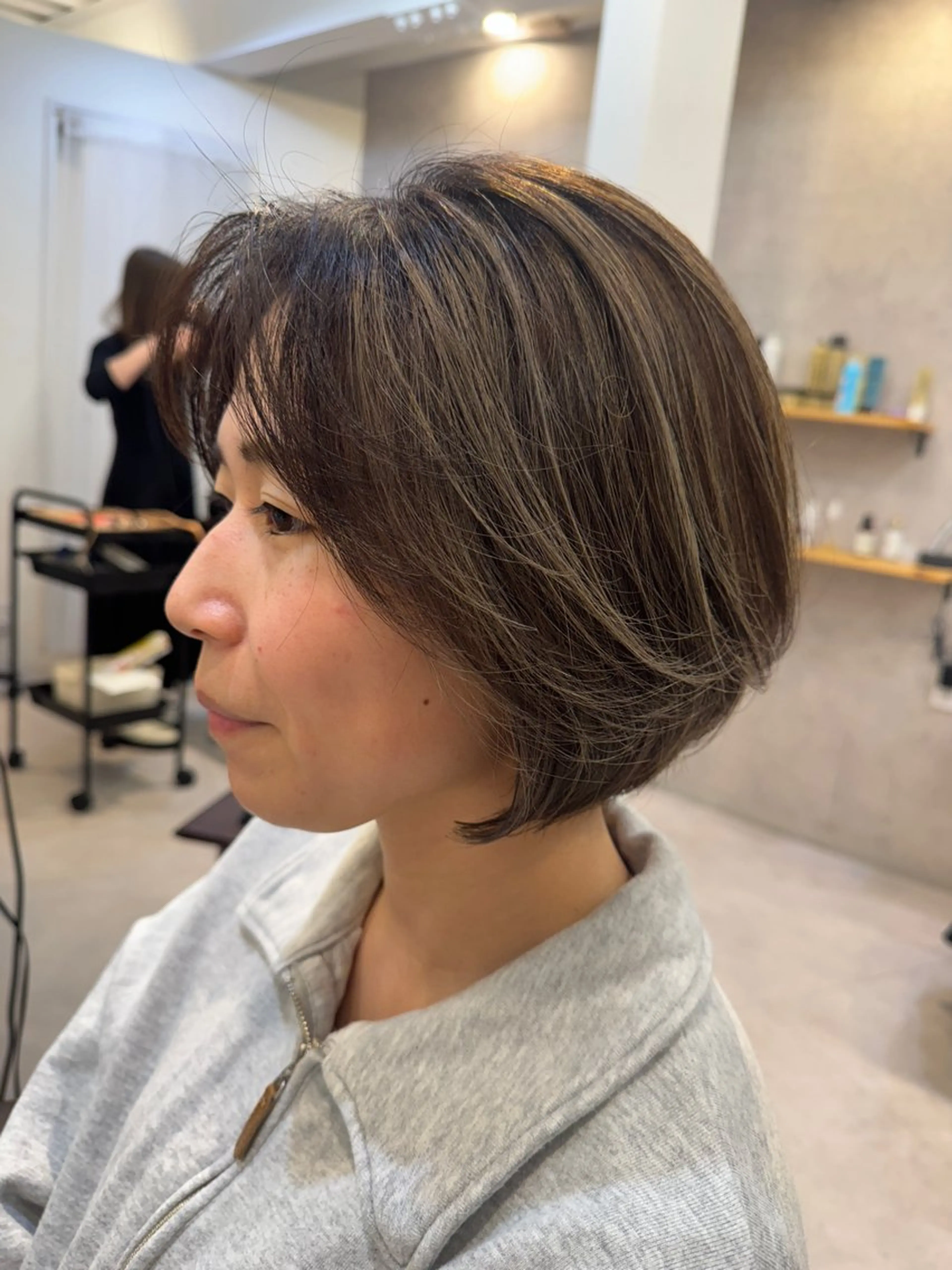 ショート カラー ハイライトカラー ハイライト ヘアカラー トリートメント Dxxxx III所属・女性目線の大人 メンズ*Ayakaのヘアスタイル