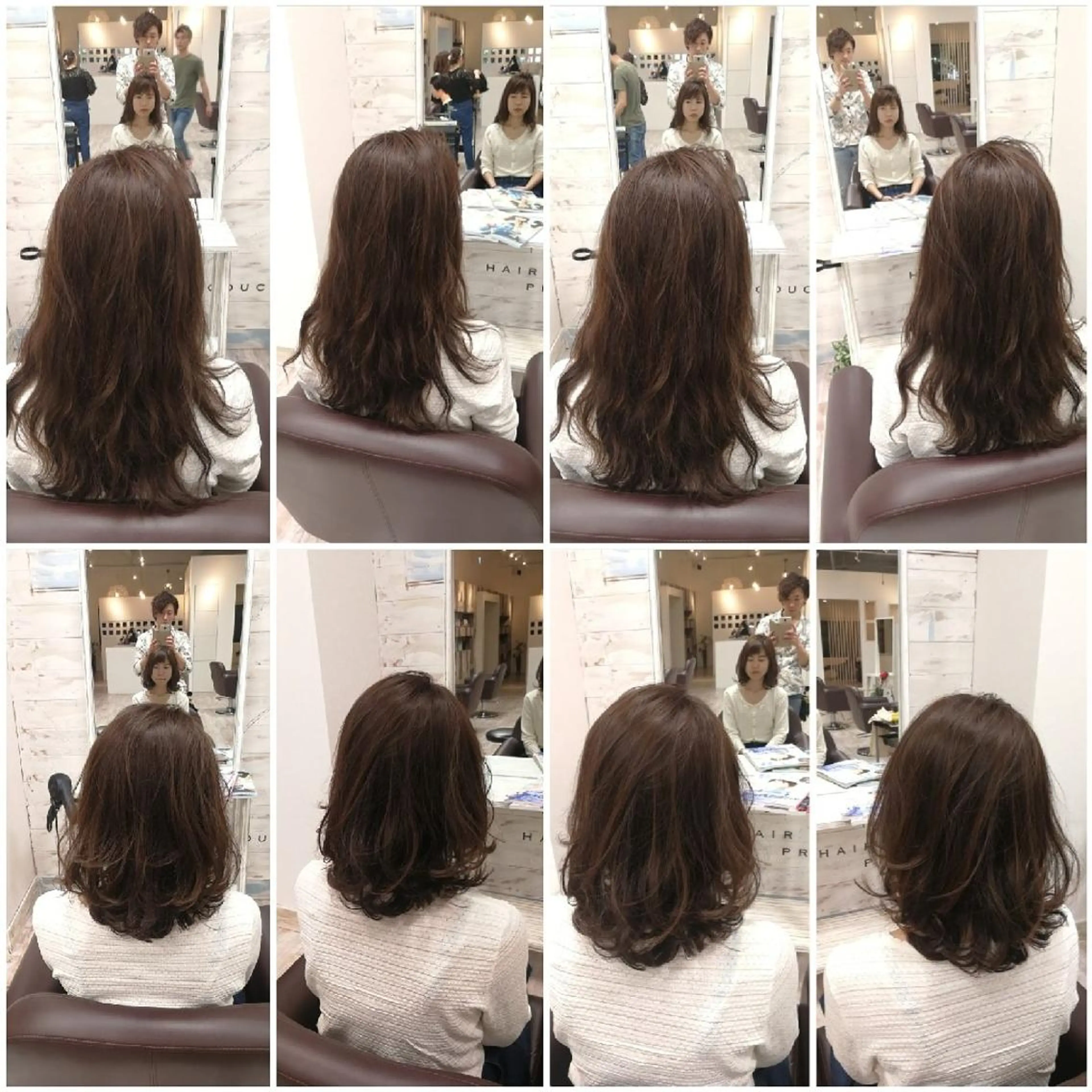 ミディアム Aile所属・酸性ストレート／カラ ー/山下高明のヘアスタイル