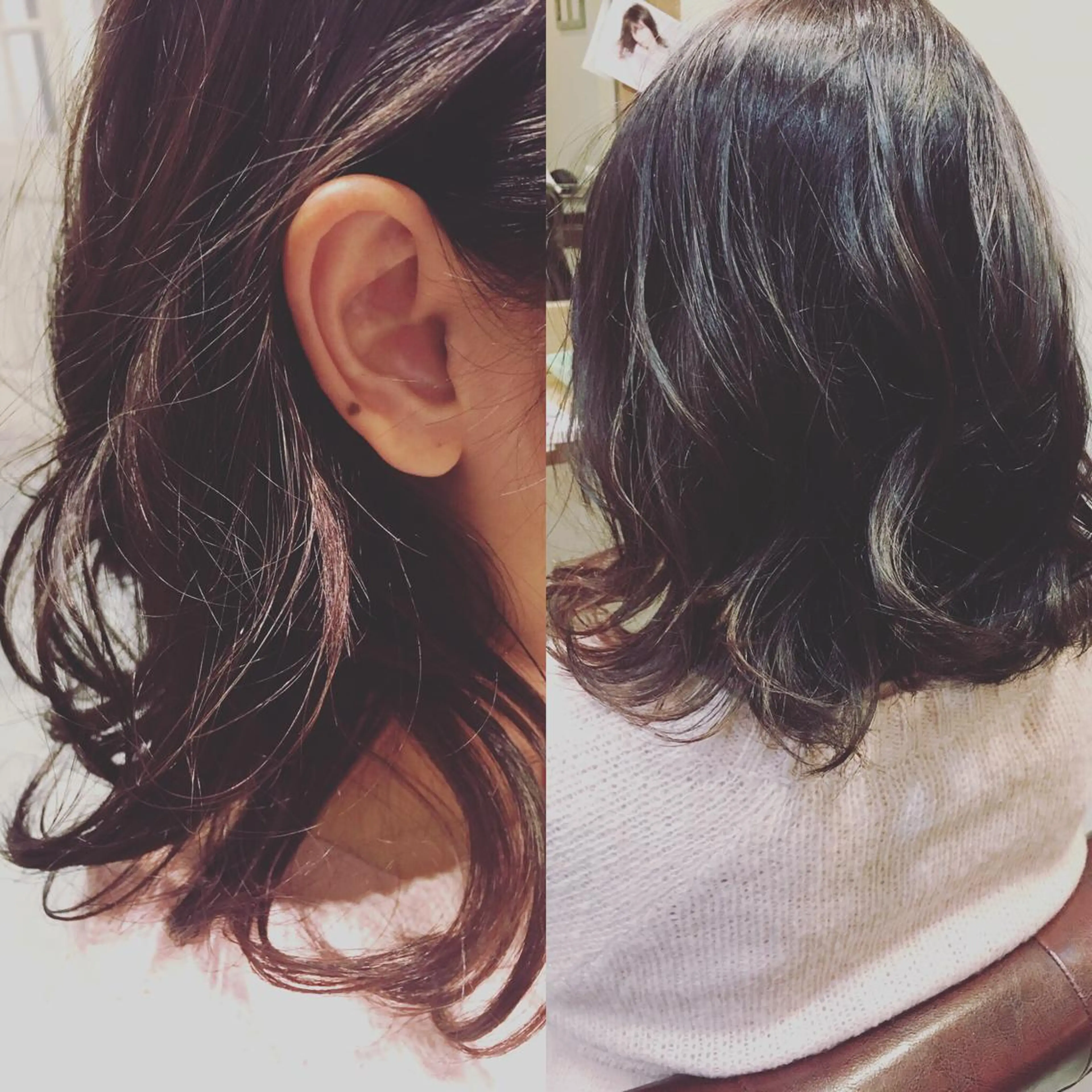 ミディアム カラー デザインカラー ネイビーカラー レッドカラー バイオレットカラー hair salon Ranun髪質改善のヘアスタイル