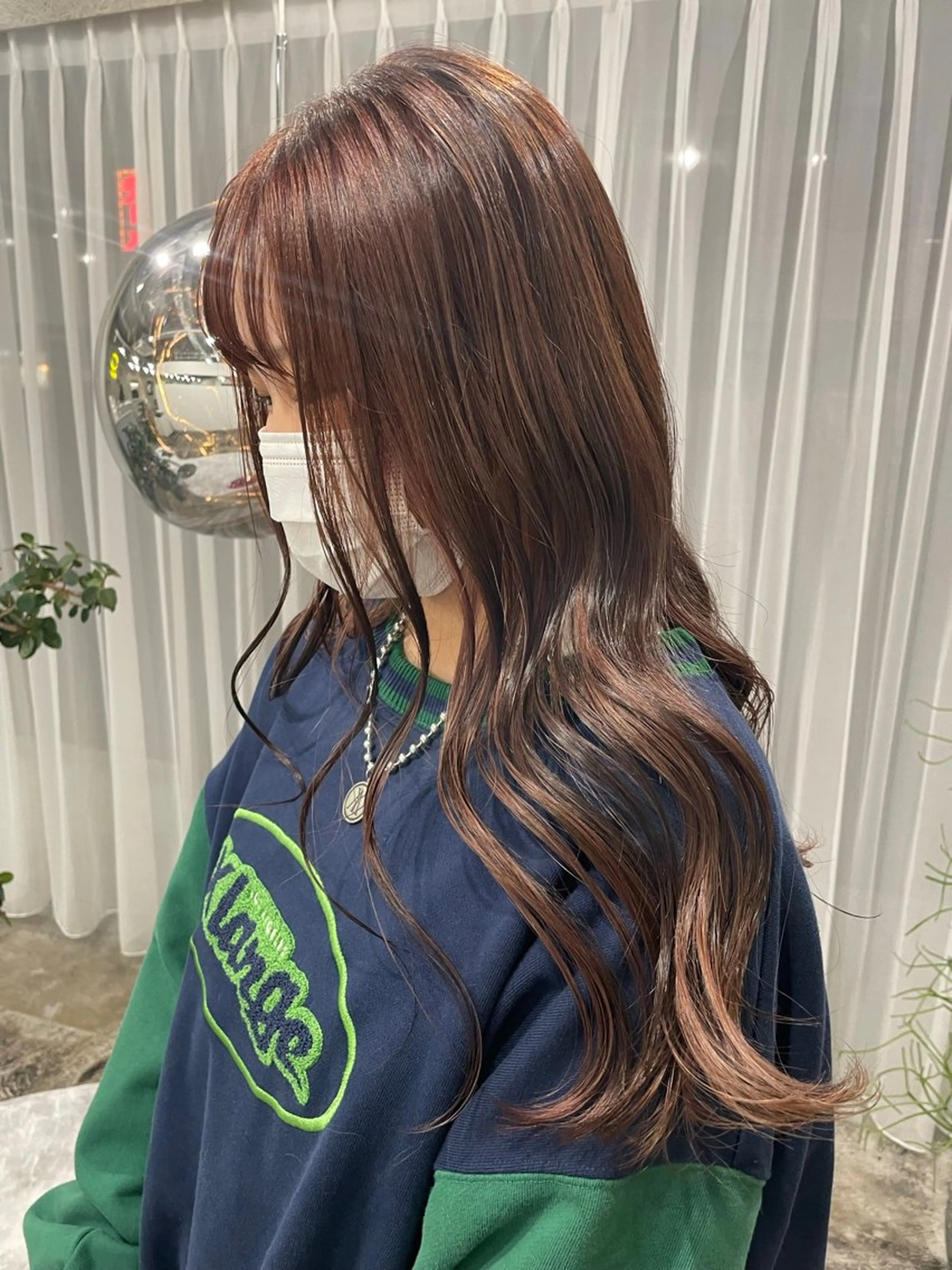 ロング カラー ブラウンカラー オレンジ オレンジブラウン shiba tomomiのヘアスタイル