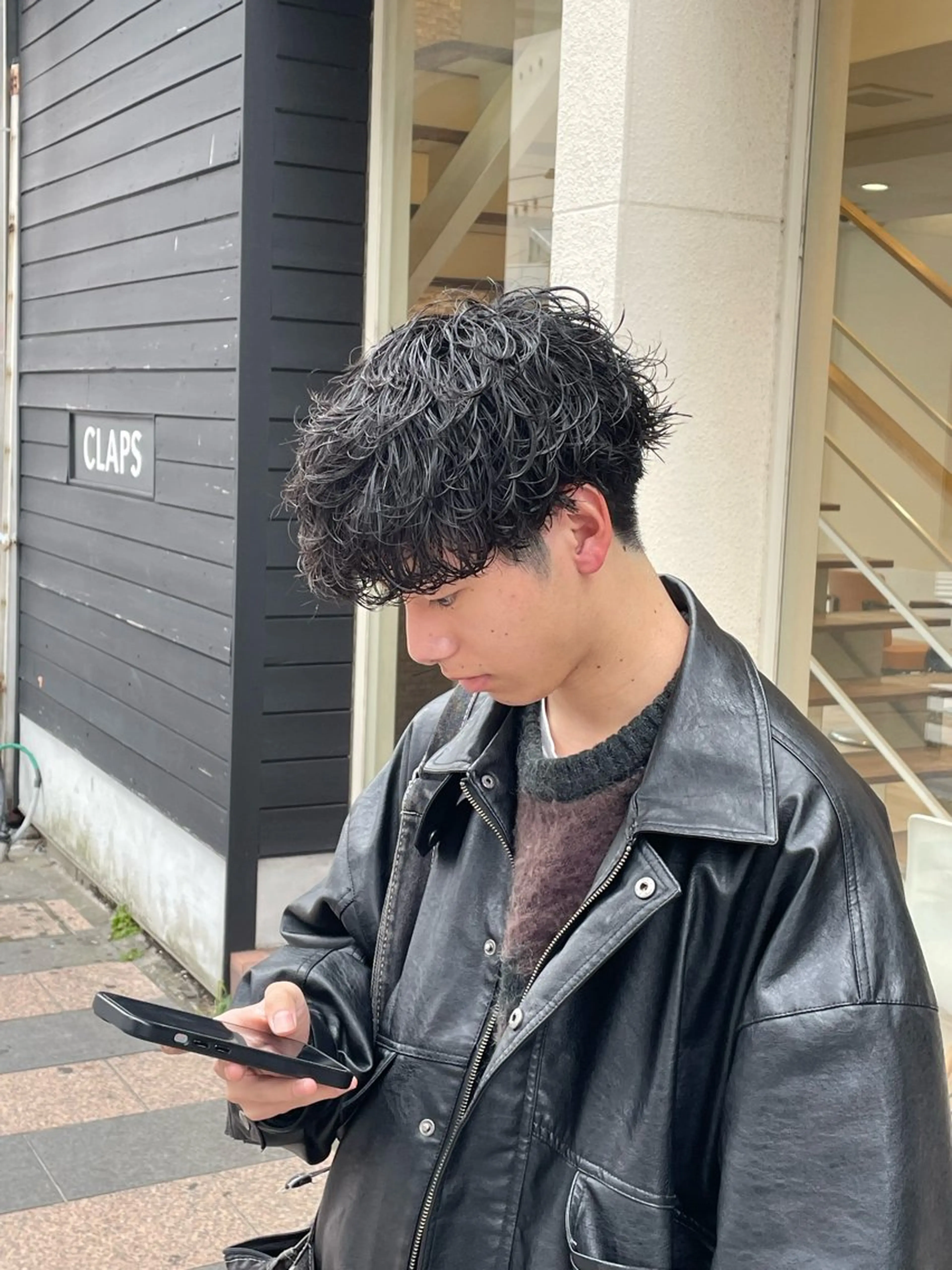 ショート パーマ メンズ メンズパーマ カット パーマ パーマ/フェード🔥 佐々木波人のヘアスタイル