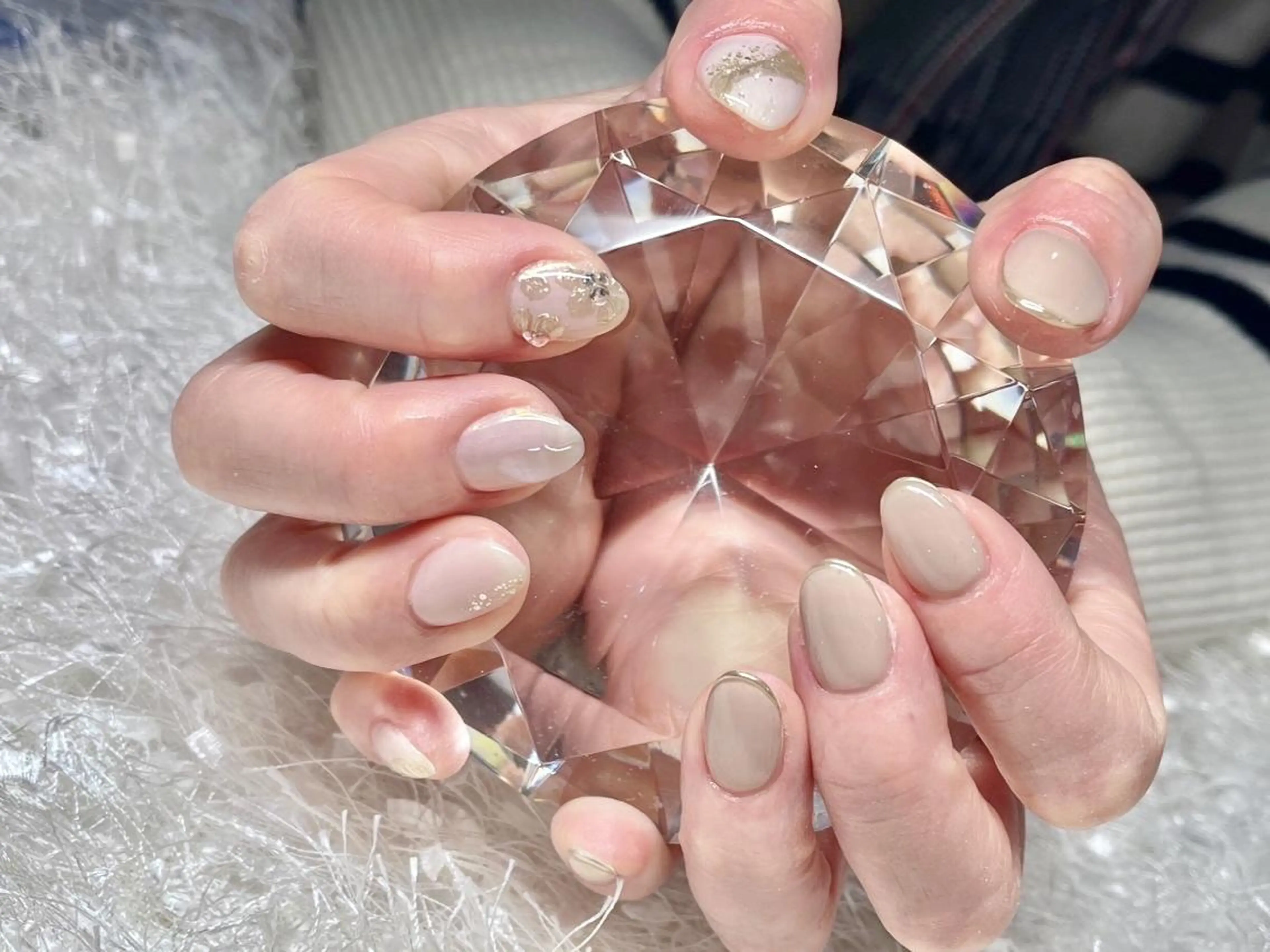 ネイル 長さ出し フレンチネイル ジェルネイル グラデーション 韓国ネイル ハンドネイル Nail&eye Belire 新宿のネイルデザイン