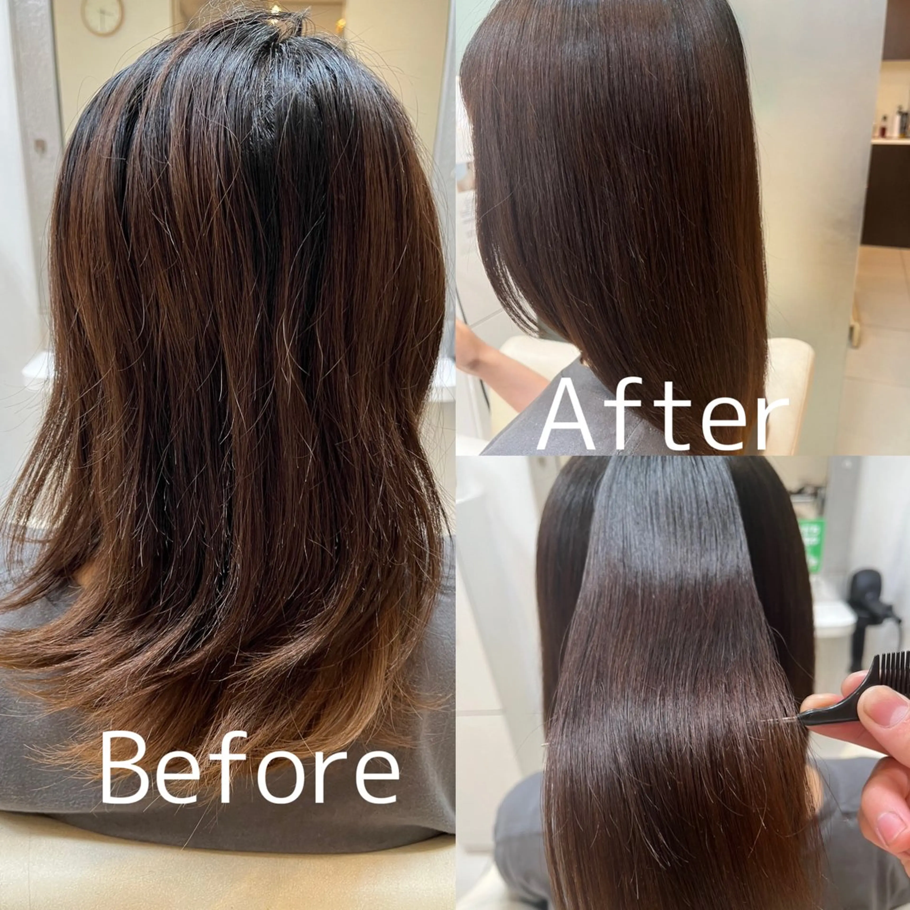 セミロング 髪質改善 ヘアケアベースウィズ所属・柳川 玲也のヘアスタイル