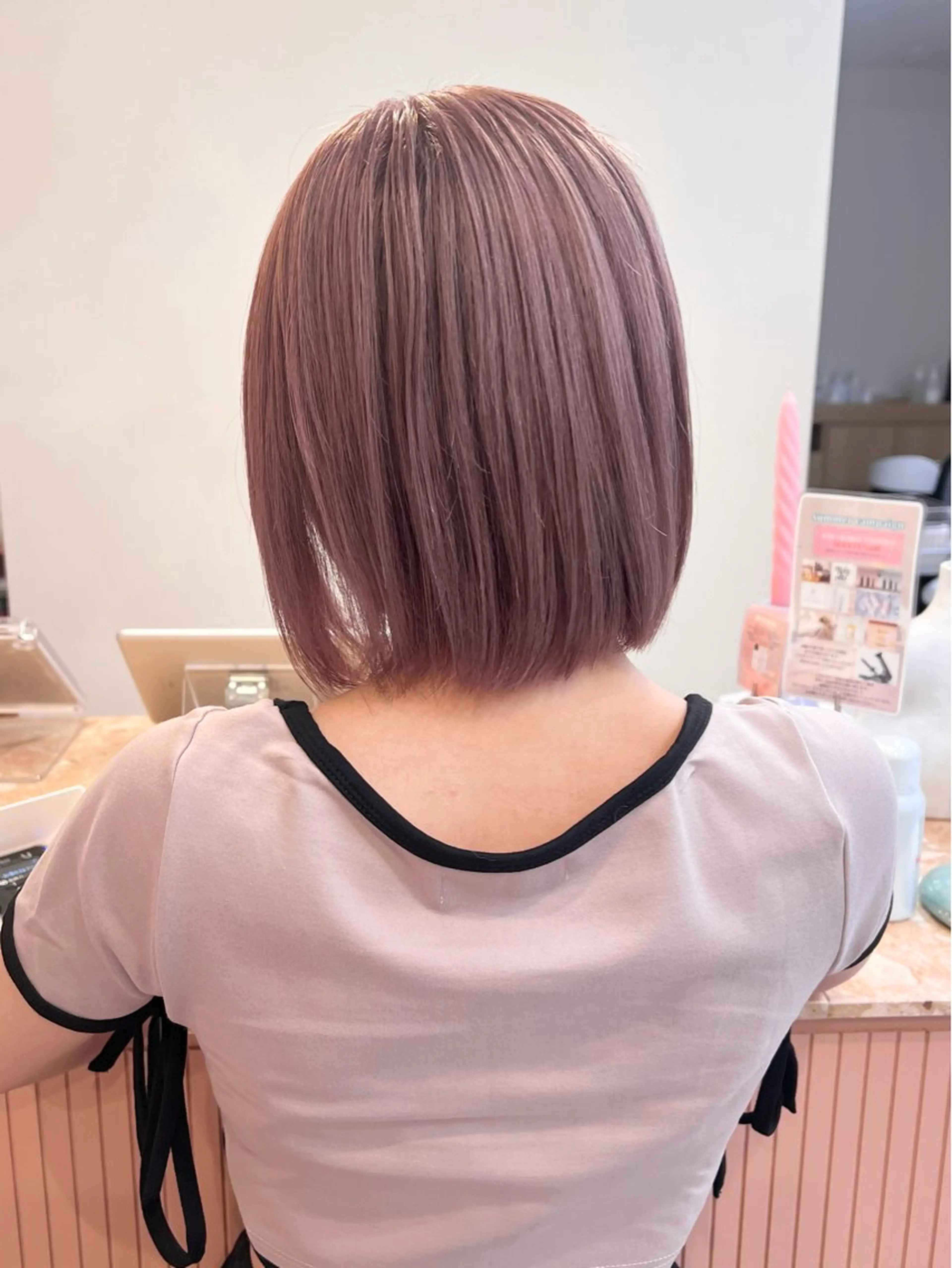 ショート カラー ベージュカラー ブリーチ ケアブリーチ ハイトーンカラー ピンクカラー 名古屋美容院 / keinaのヘアスタイル