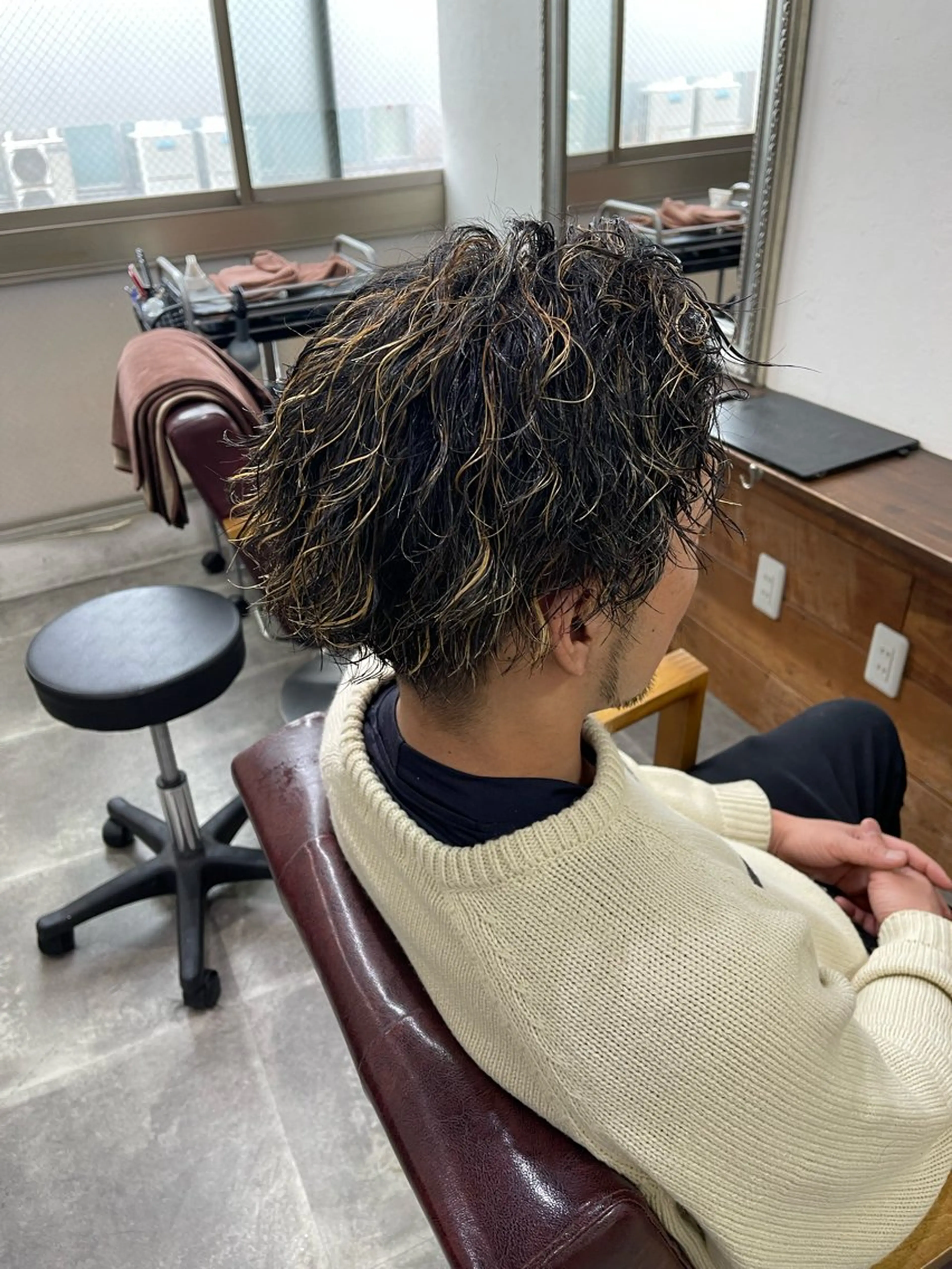 ショート カラー パーマ メッシュ パーマ SOYON西大寺店所属・ダブルカラー/ 髪質改善💎安藤のヘアスタイル