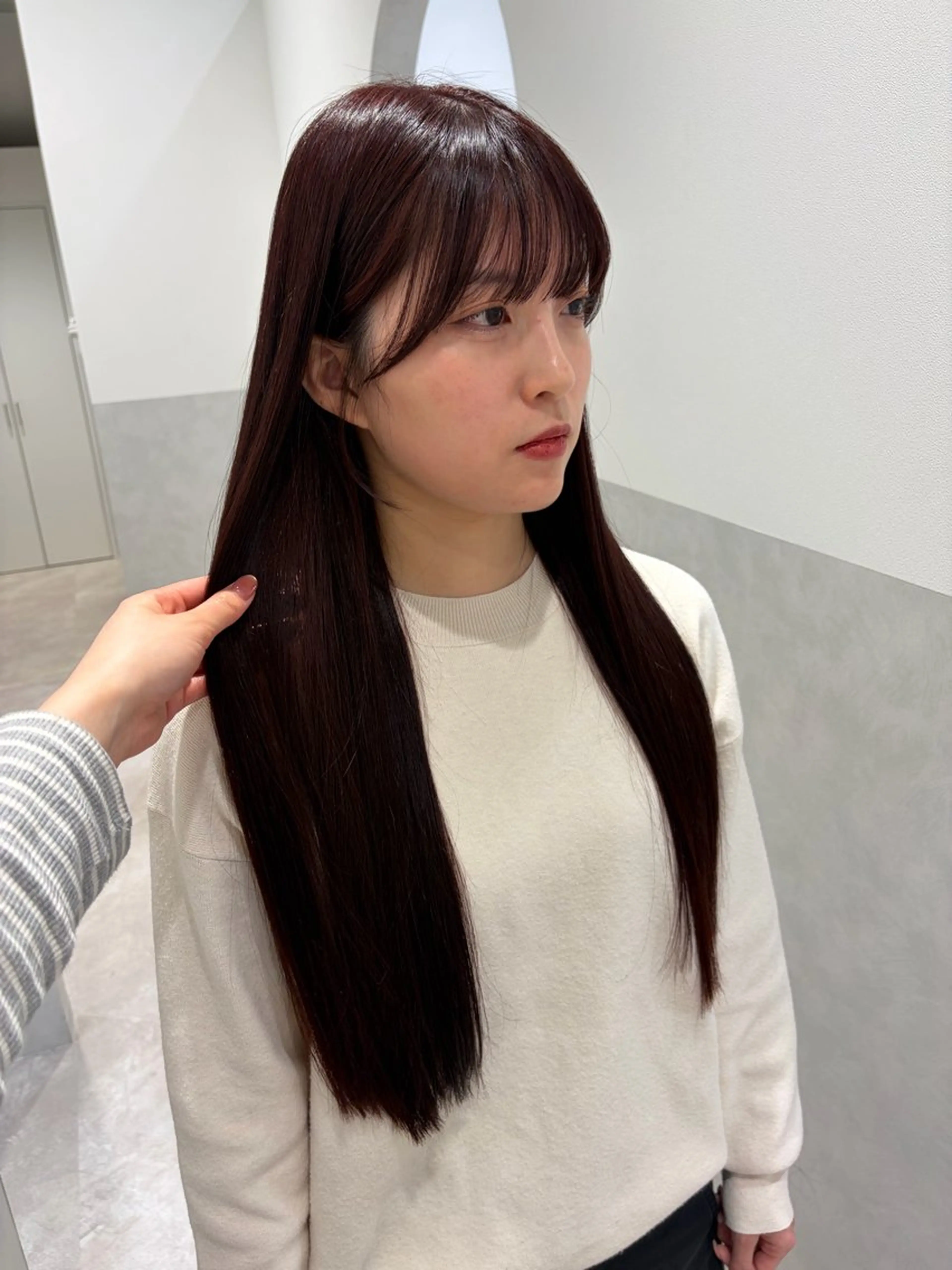 ロング カット ヘアカラー トリートメント SALOWIN二子玉川South店所属・ヤスザトアヤノ ／レイヤー／オリーブのヘアスタイル