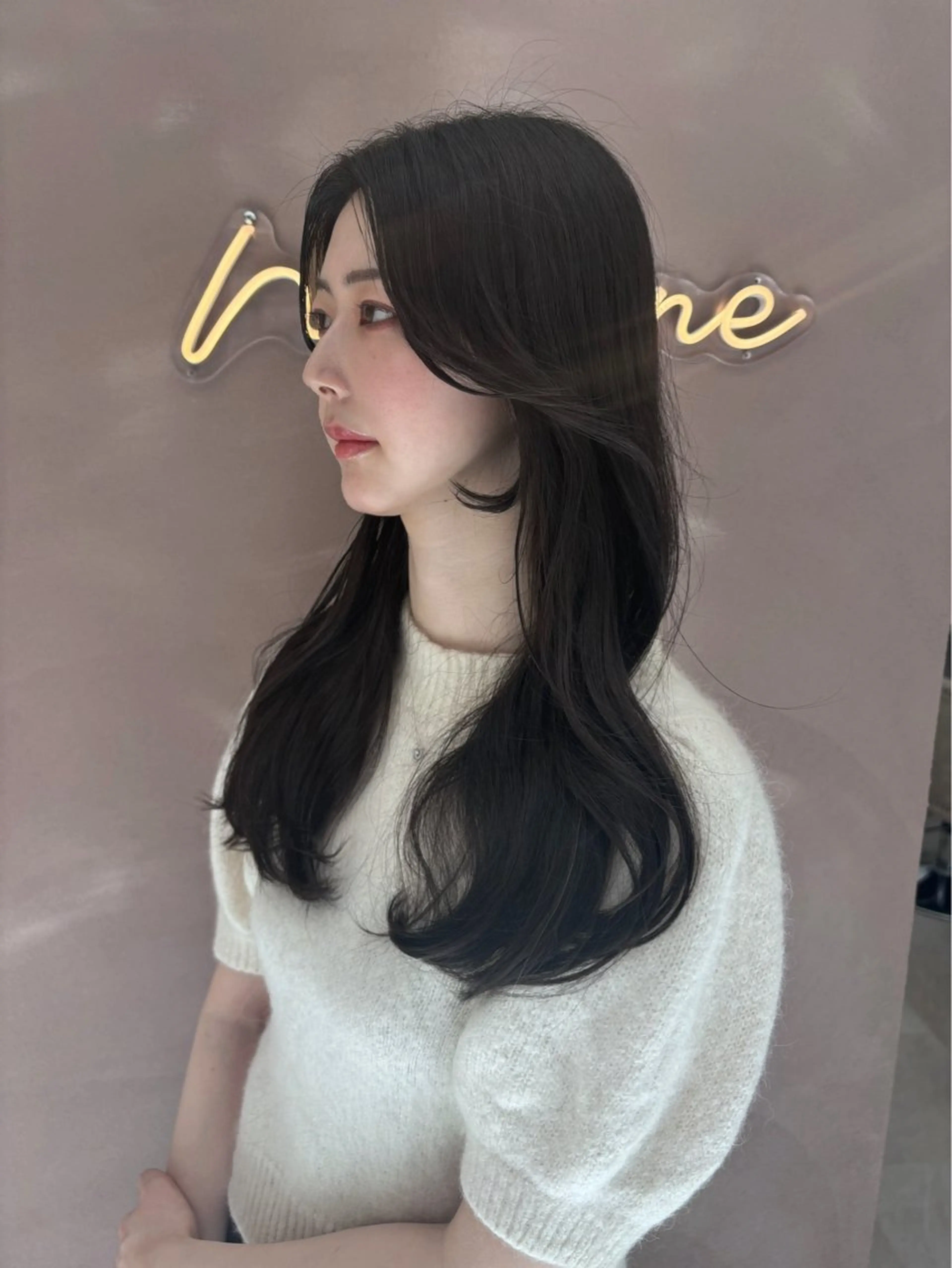 ロング カラー 盛れる顔まわりカット 🩰💕SHIONのヘアスタイル