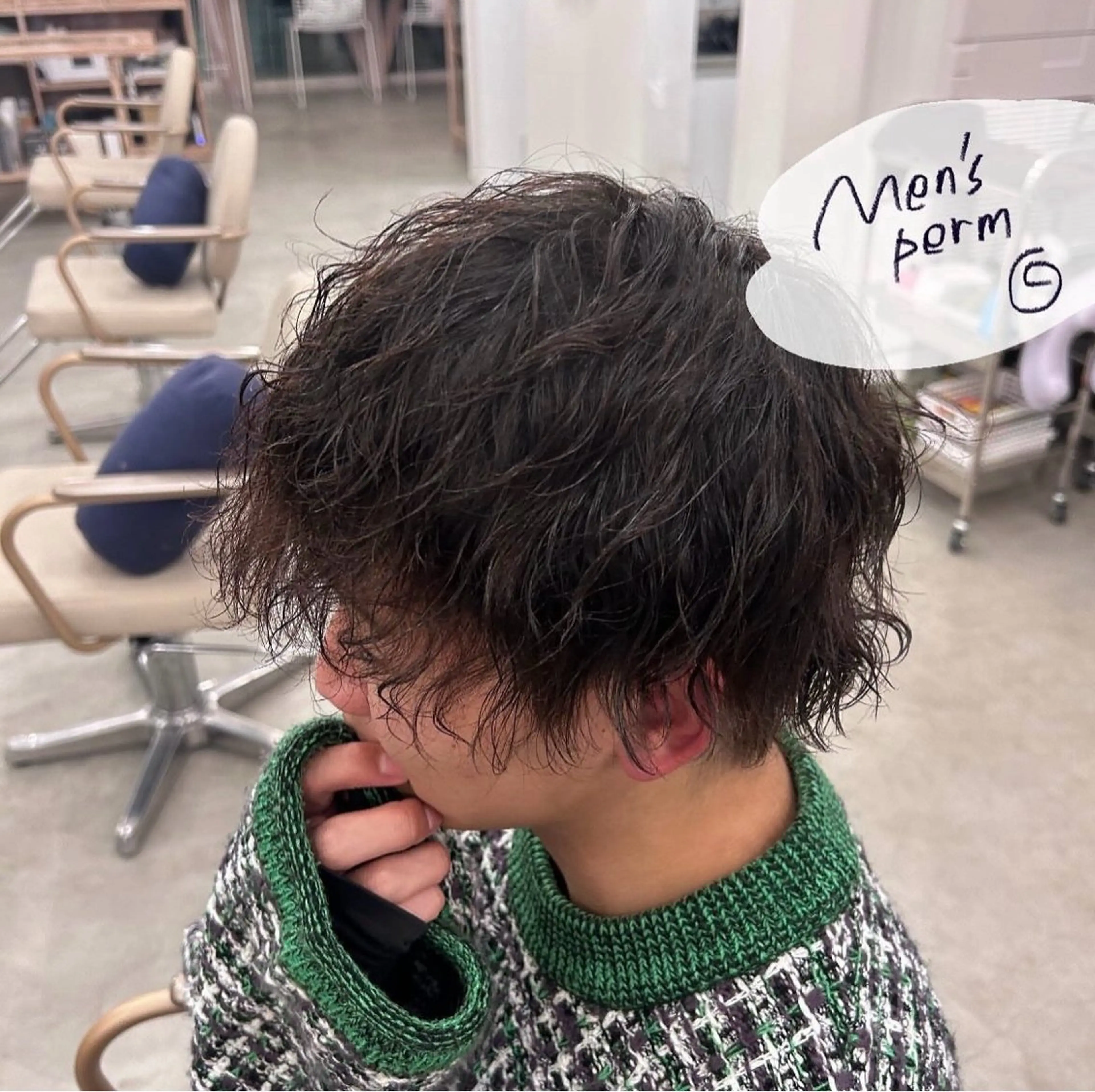 ショート パーマ メンズ and c yumeのヘアスタイル