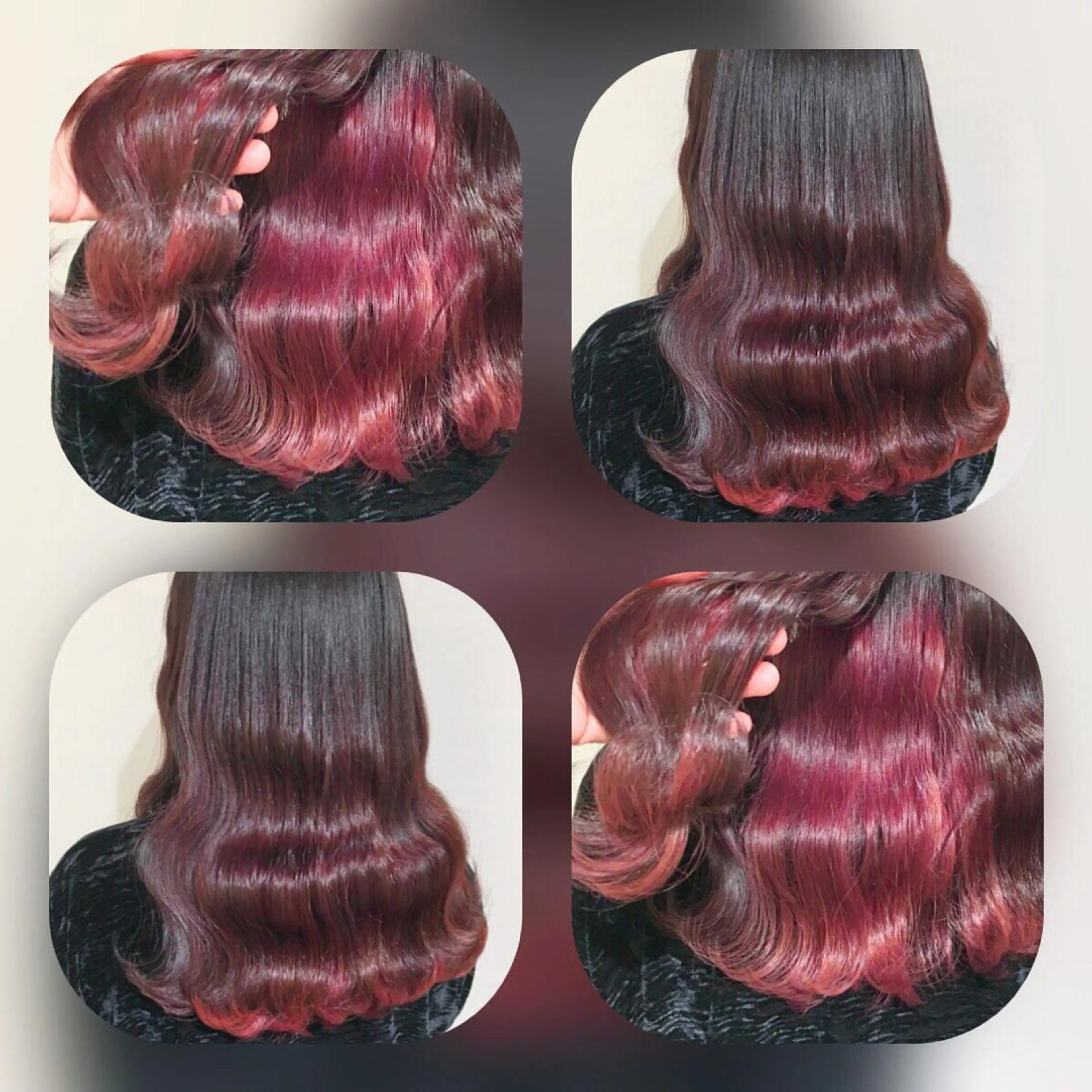 ロング カラー ヘアアレンジ 成人式 ブリーチ グラデーションカラー インナーカラー レッドカラー As hair所属・柔らか垢抜けｶﾗｰと ｶｯﾄ🫧ASUKAのヘアスタイル