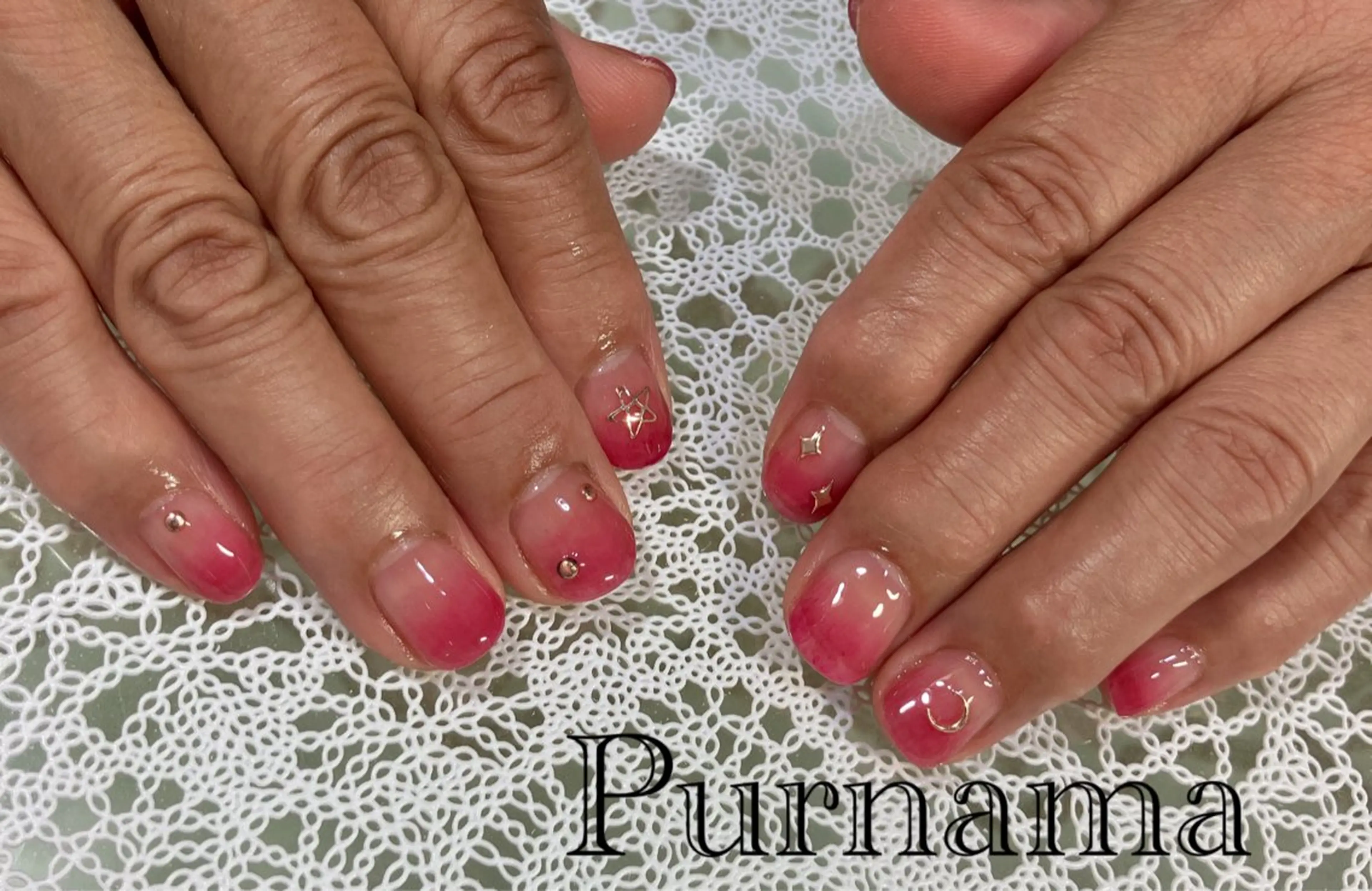 ネイル ハンドネイル Purnama(ﾌﾟﾙﾅﾓ)所属・Purnama あきのネイルデザイン