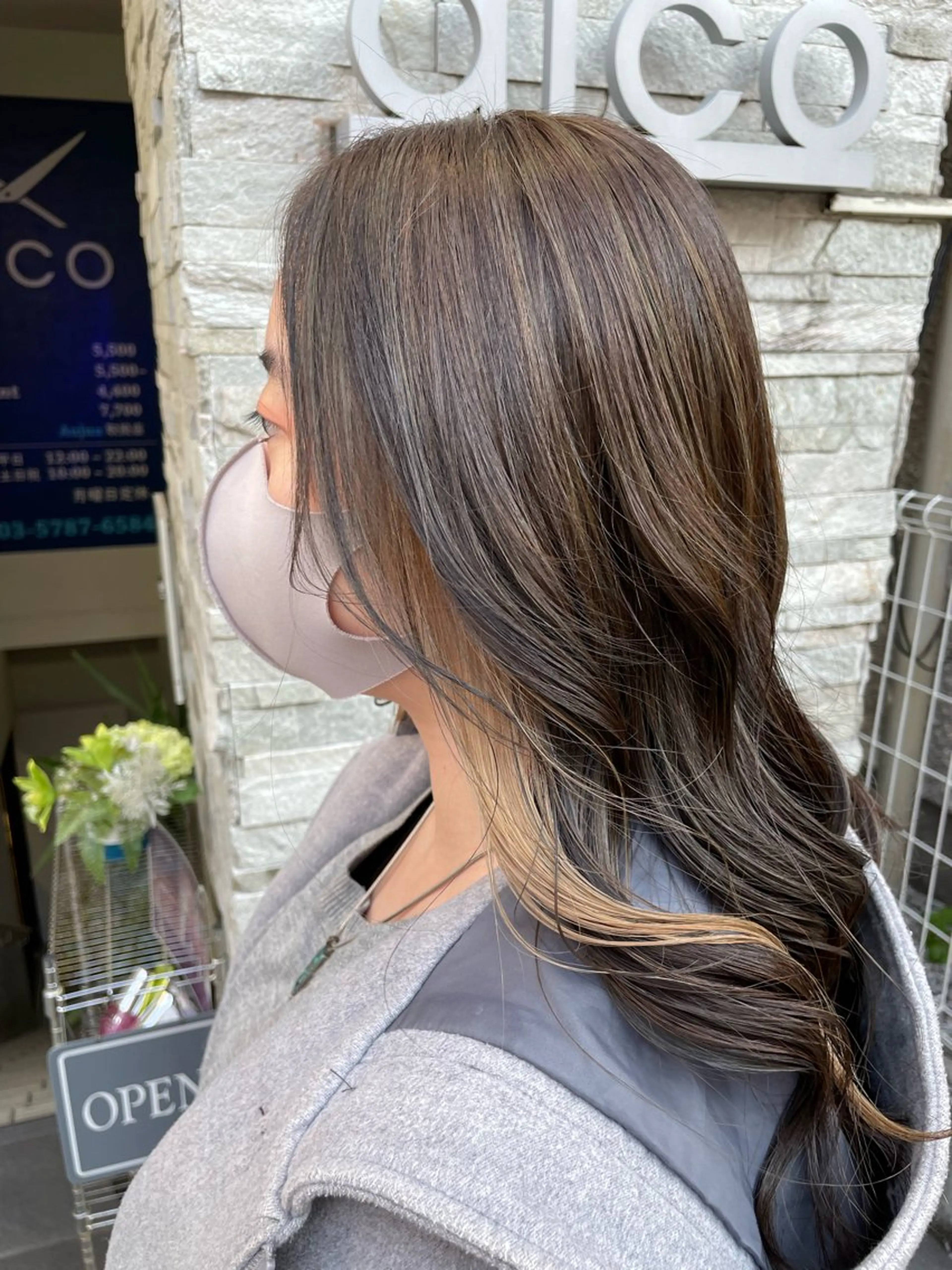 ロング カラー ハイライトカラー インナーカラー ハイライト ヘアカラー 💖KANAMI💖 似合わせヘアスタイルのヘアスタイル