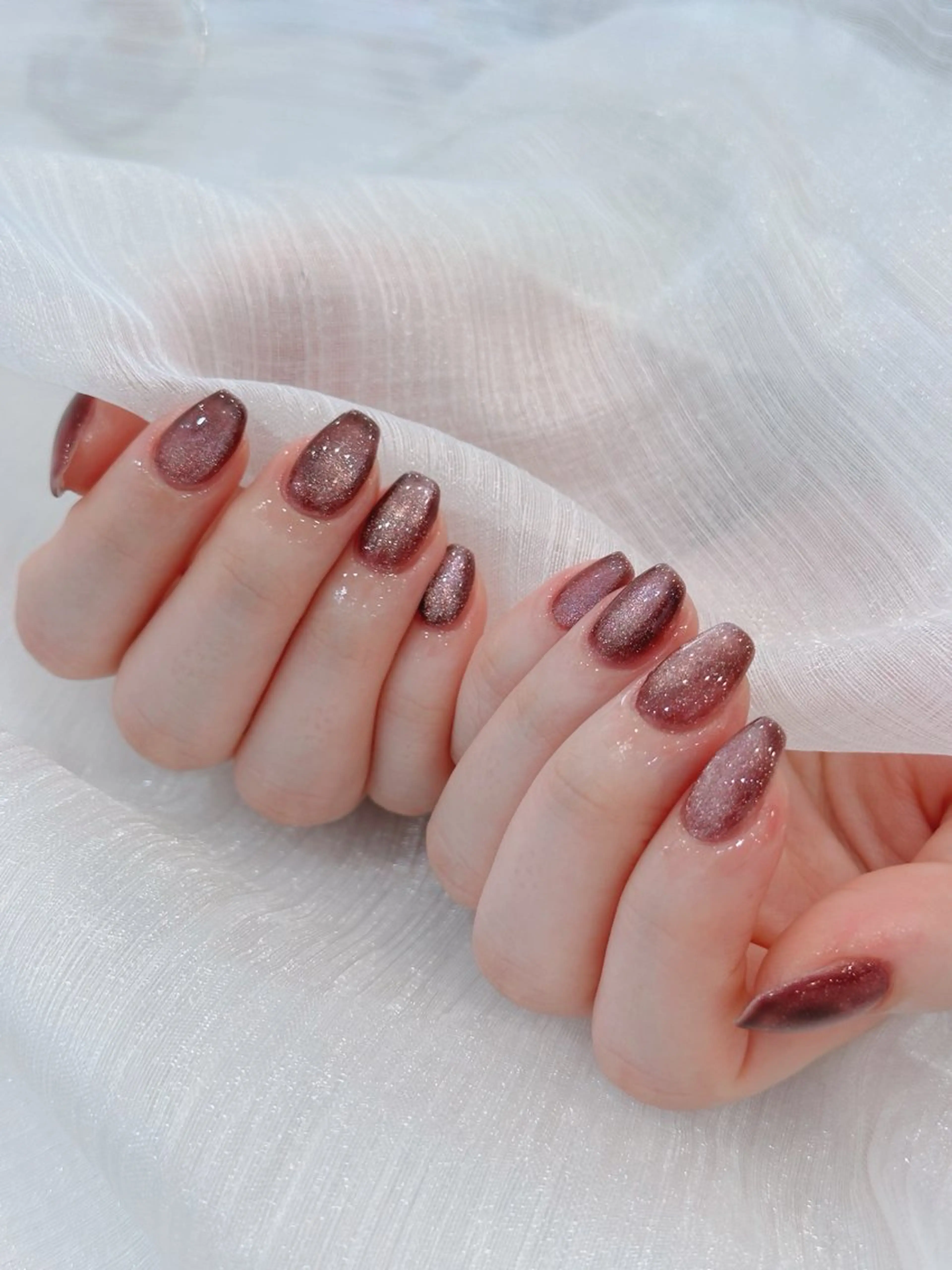 ネイル フットネイル ジェルネイル マグネットネイル 持ち込み ニュアンスネイル ハンドネイル Miri nail salonのネイルデザイン