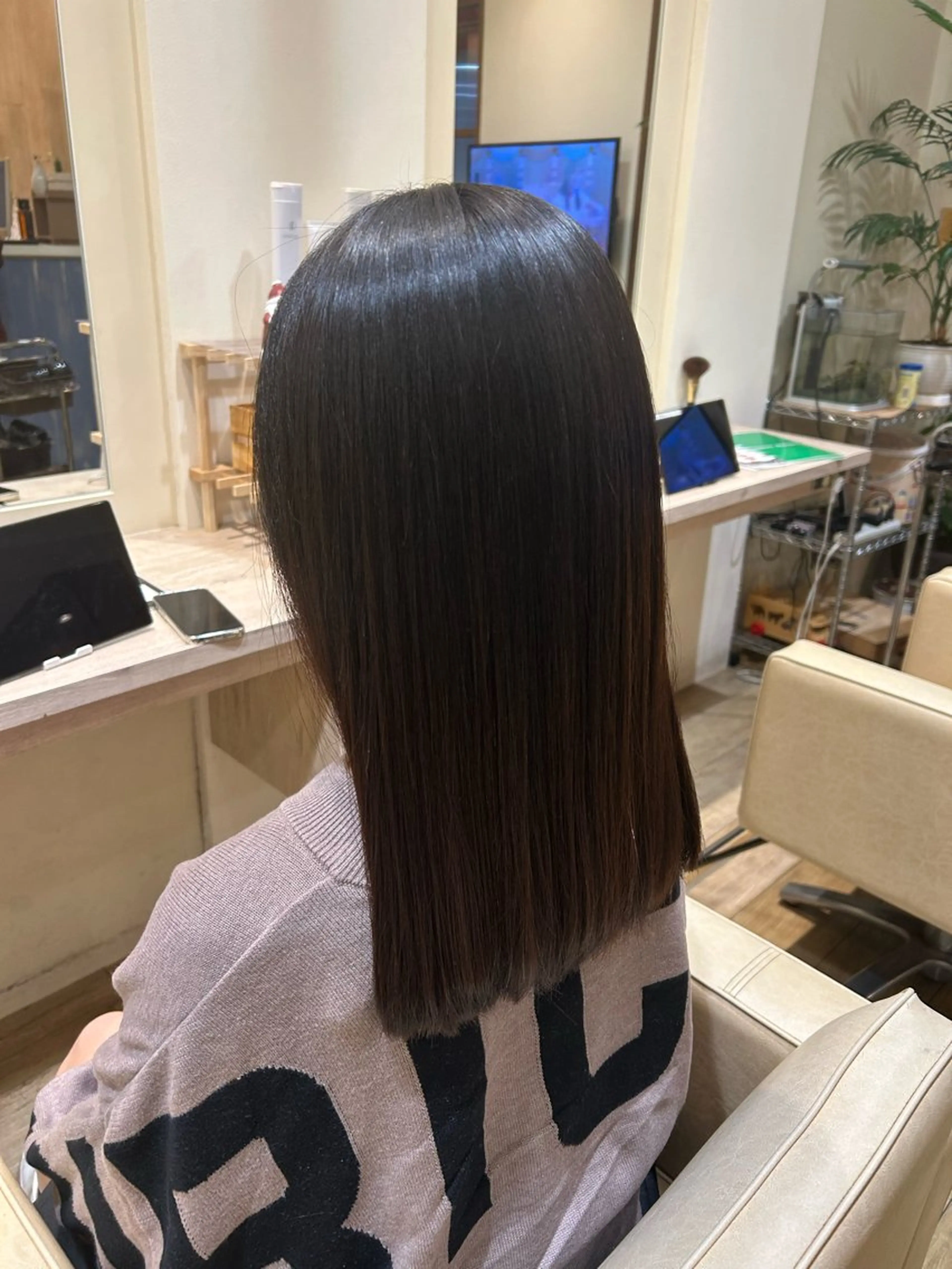 ロング 縮毛矯正 hair＆make CIEL所属・武井 哉子のヘアスタイル