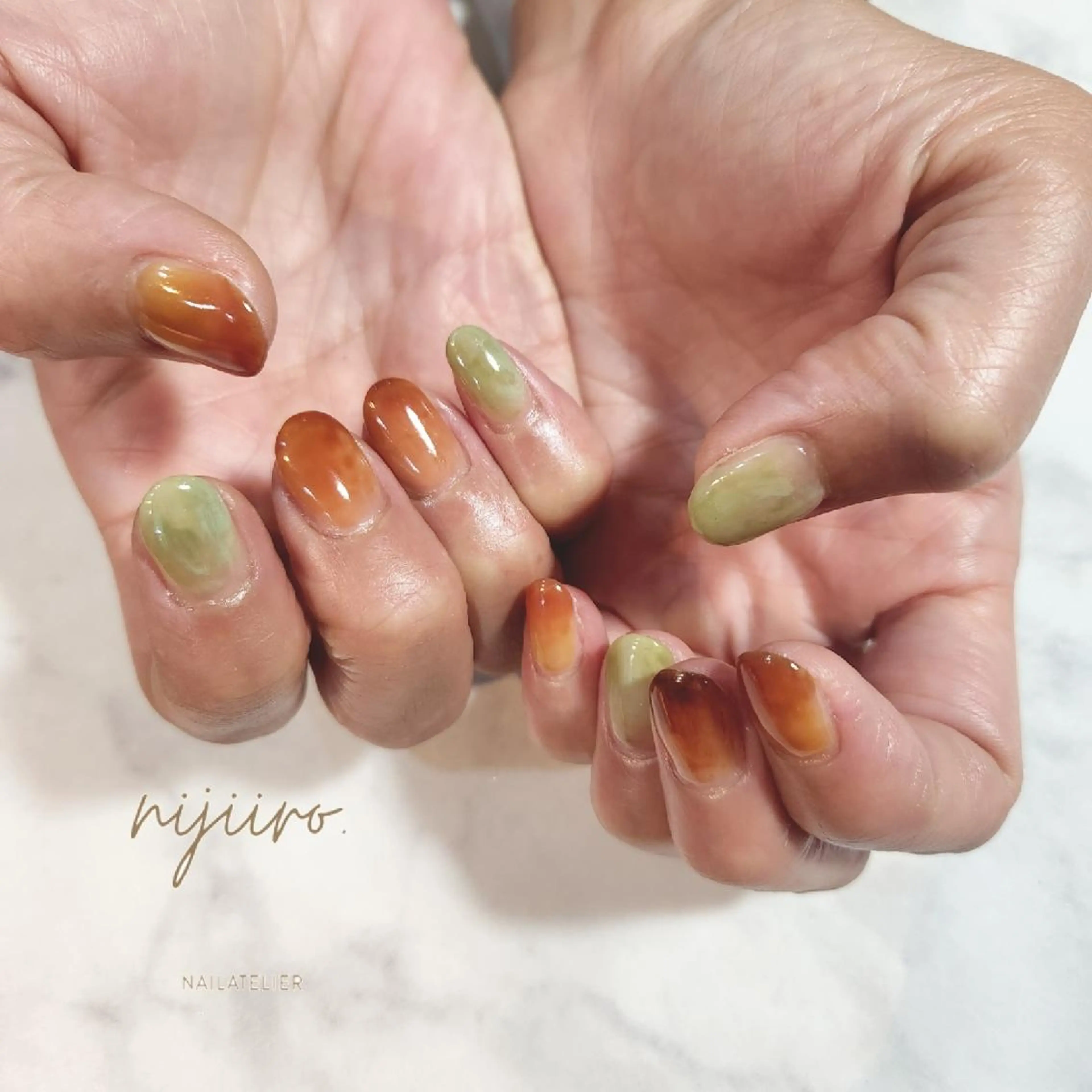ネイル ニュアンスネイル ハンドネイル nailatelier nijiiro.所属・nijiiro🌈 サトウのネイルデザイン