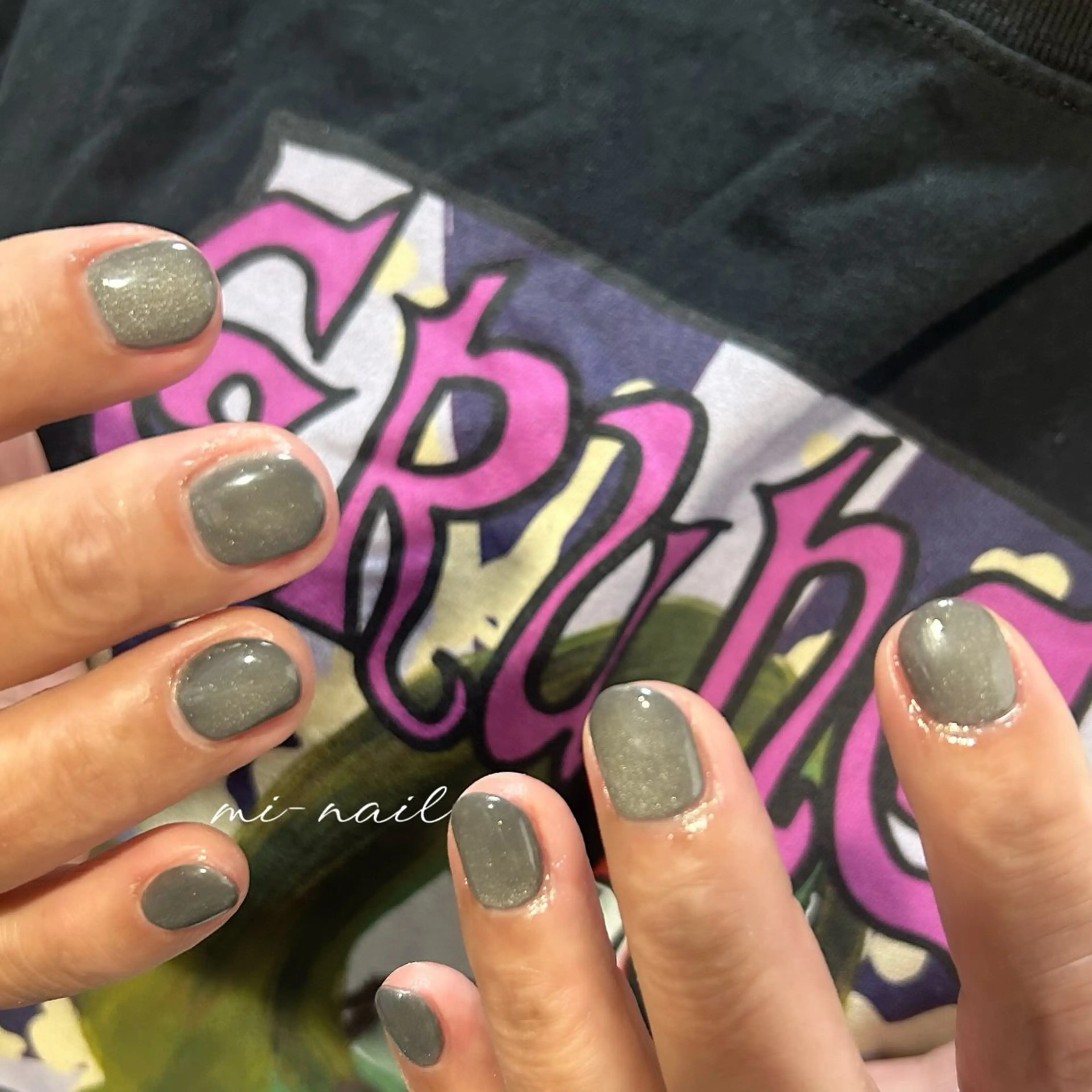 メンズネイル💅ワンカラー/マグネット🉑オフケア込みの写真