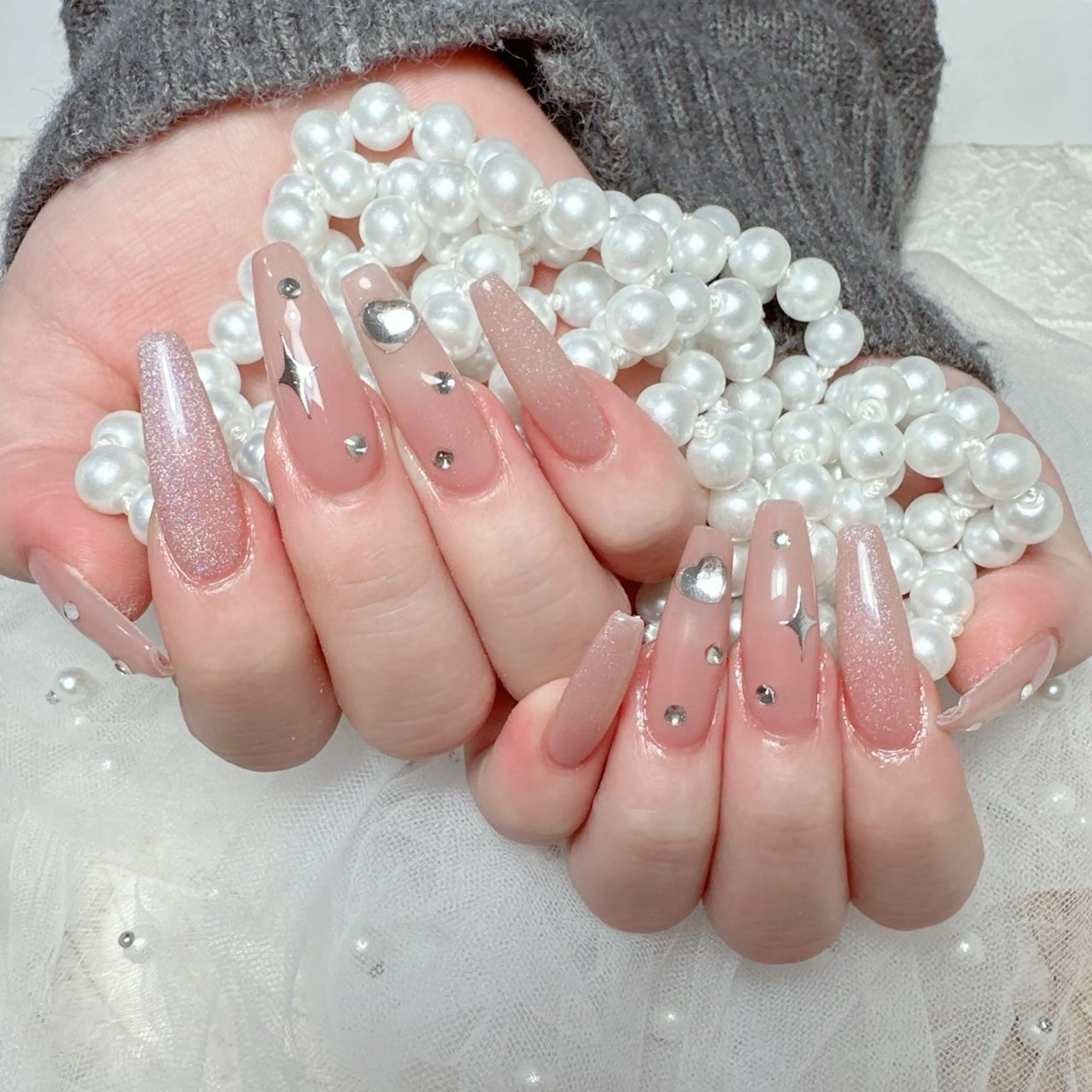 ネイル ハンドネイル M🌷nail 長さだし専門店のネイルデザイン