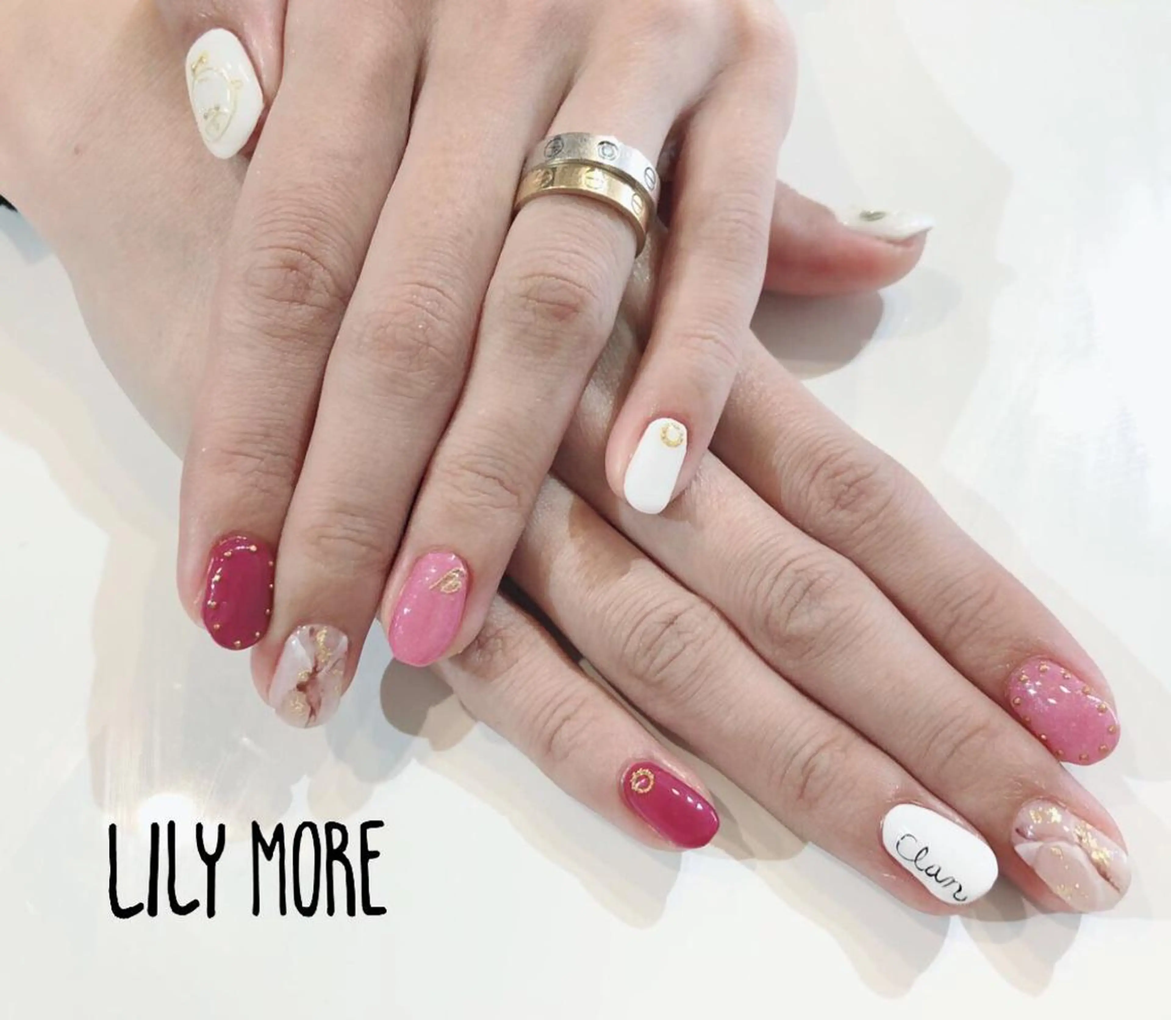 ネイル 大理石ネイル(マーブル) Lily closetのネイルデザイン