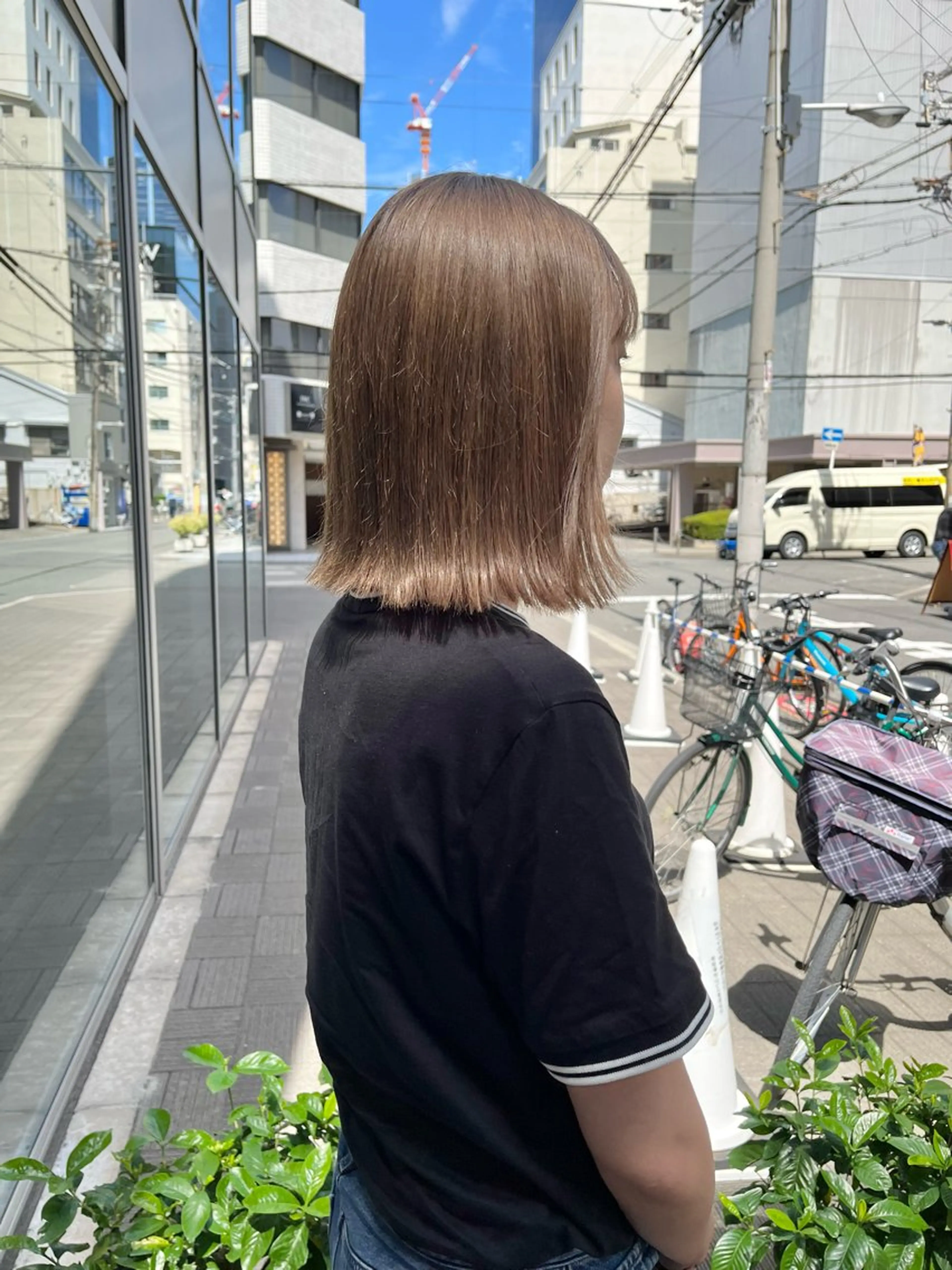 ショート カラー ベージュカラー ブラウンカラー ブラウンベージュ ハイトーンカラー ミルクティーベージュ カット ヘアカラー ショート/パーマ/ カラー/FUKOのヘアスタイル