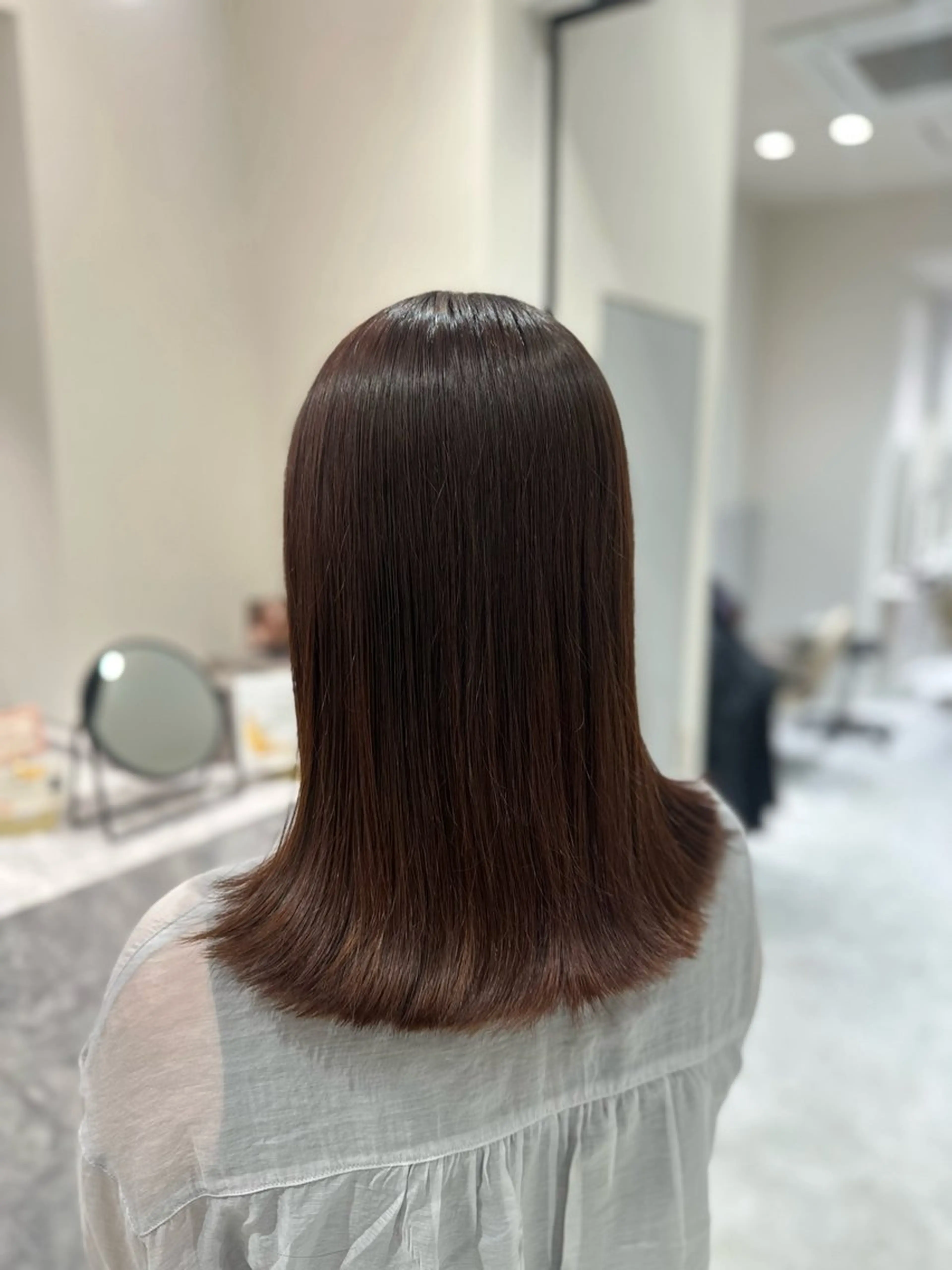 ミディアム カラー カット ヘアカラー トリートメント 韓国レイヤー✨ yasuko銀座のヘアスタイル