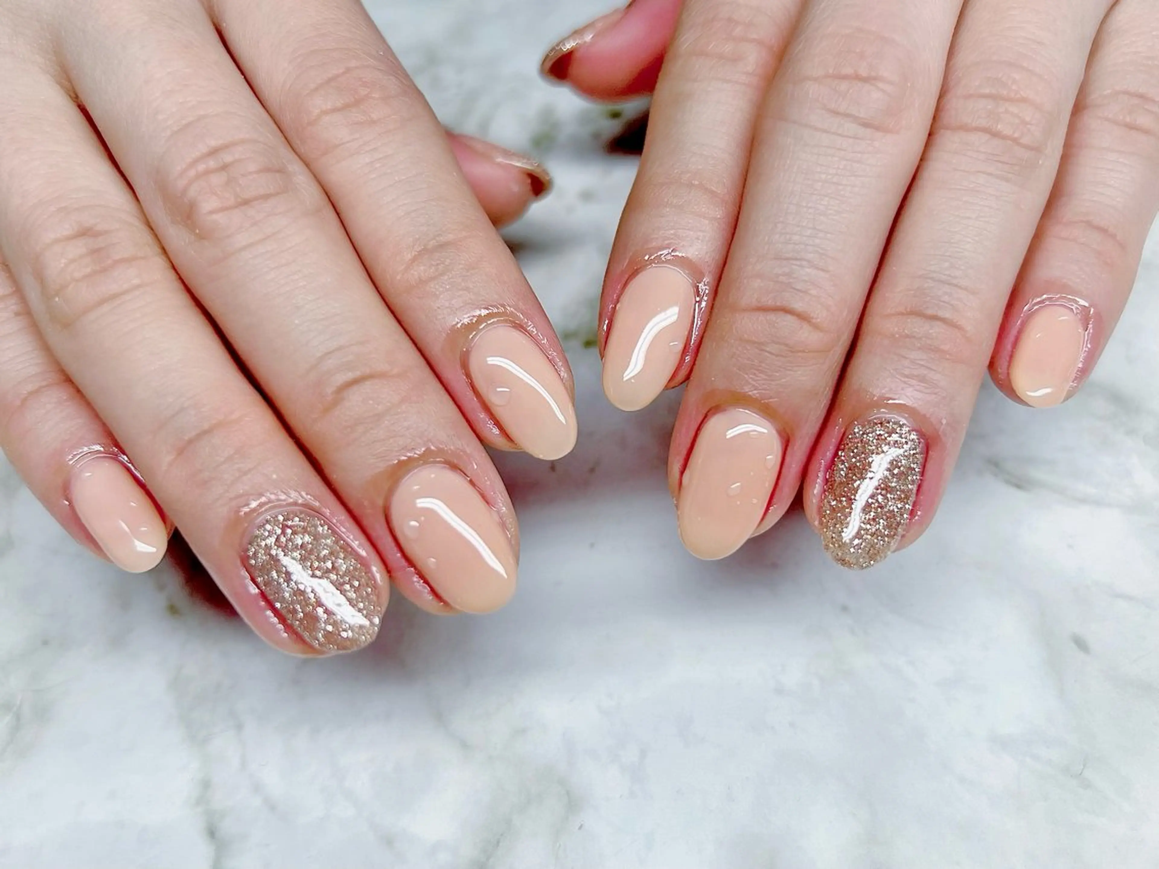 ネイル シンプルネイル ハンドネイル NailSalon MAHINAのネイルデザイン