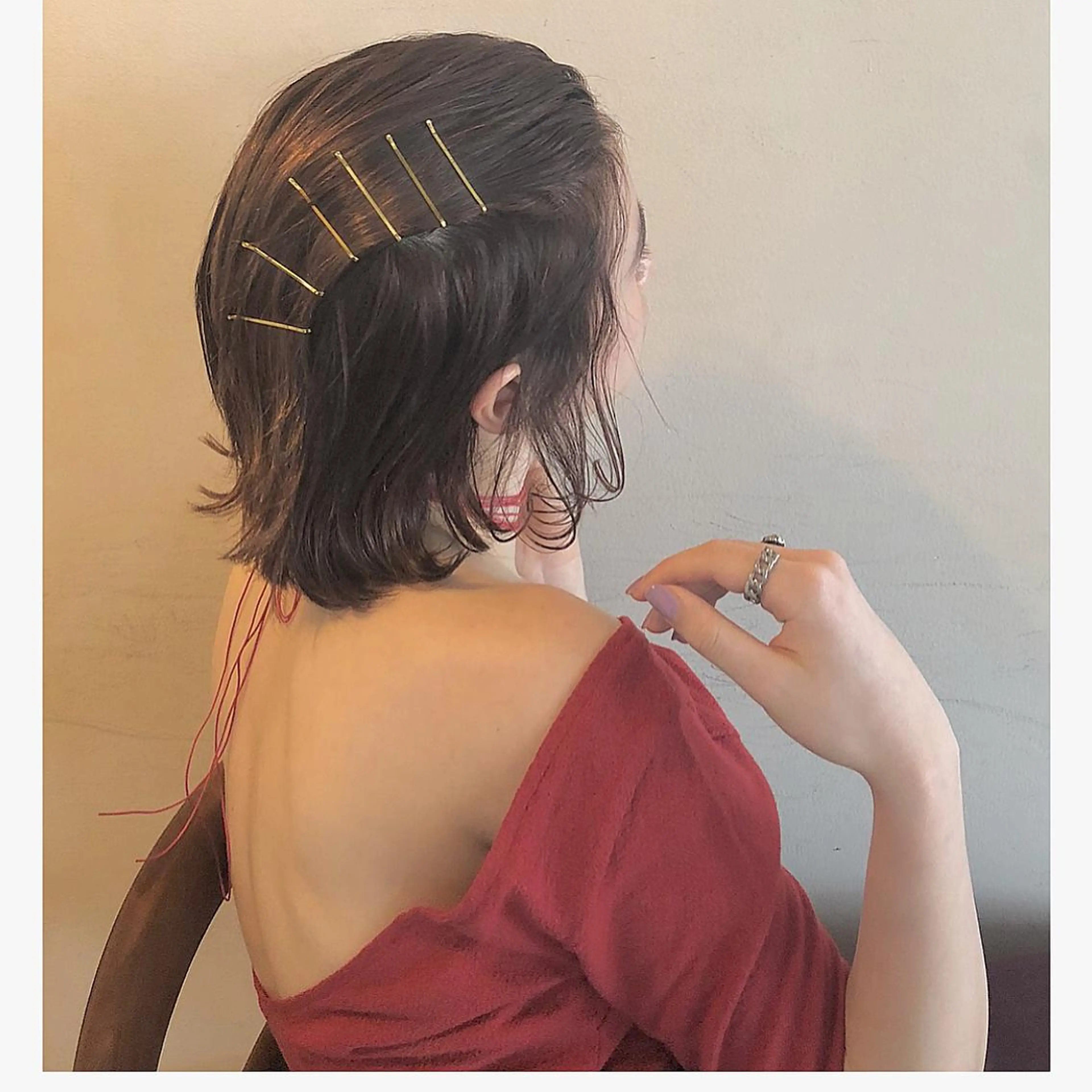 ショート ヘアアレンジ ボブ／レイヤー／艶 🦕risa  森下のヘアスタイル