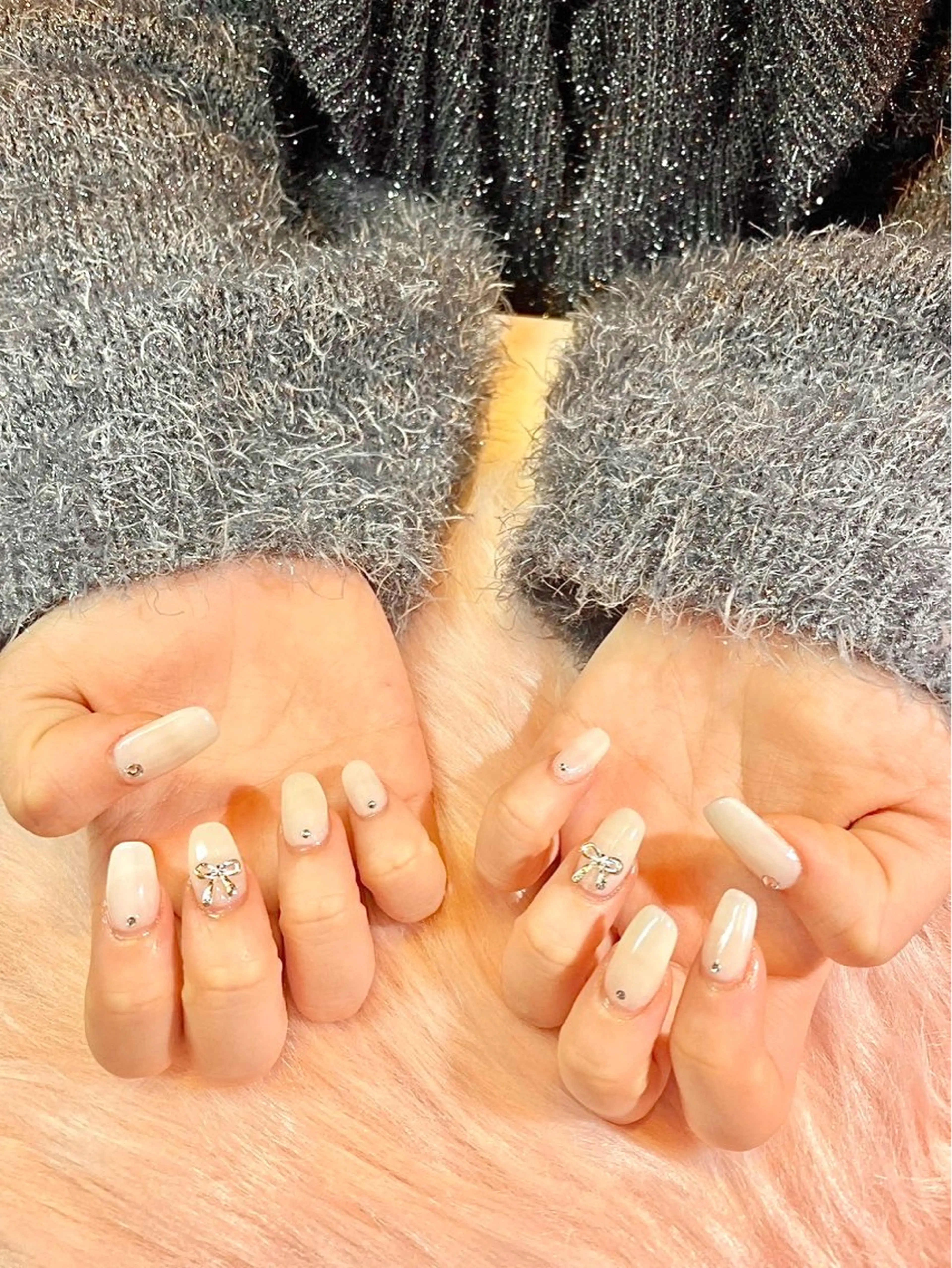 ネイル ワンカラーネイル ストーンネイル Alissa  Nail所属・長さだし/新栄町駅 Alissaのネイルデザイン