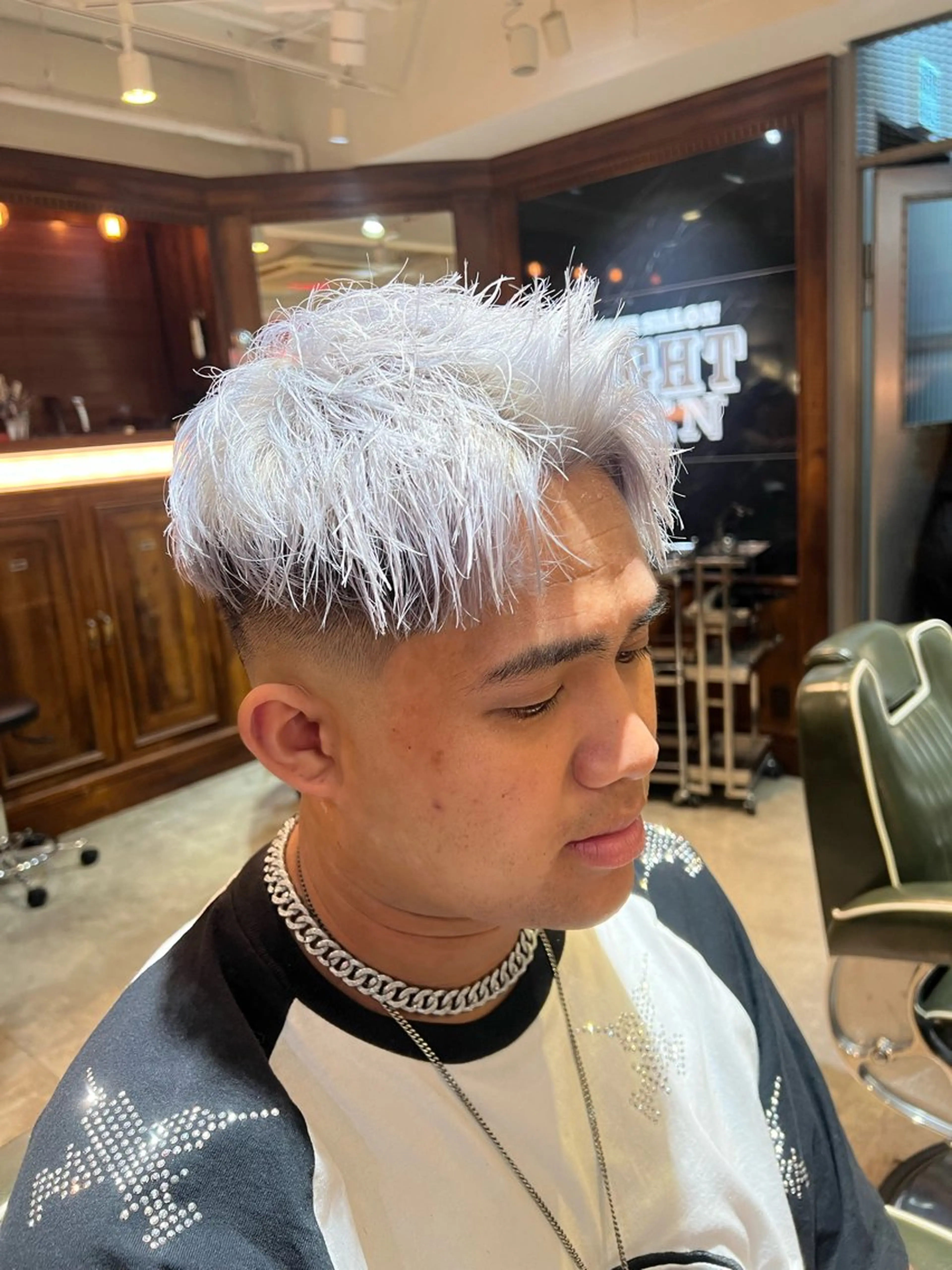 ショート カラー メンズ カット ヘアカラー トリートメント BINGO HAIR WORKS 【ビンゴヘアワークス】所属・🎱メンズフェード 特化HYOGA🎱のヘアスタイル