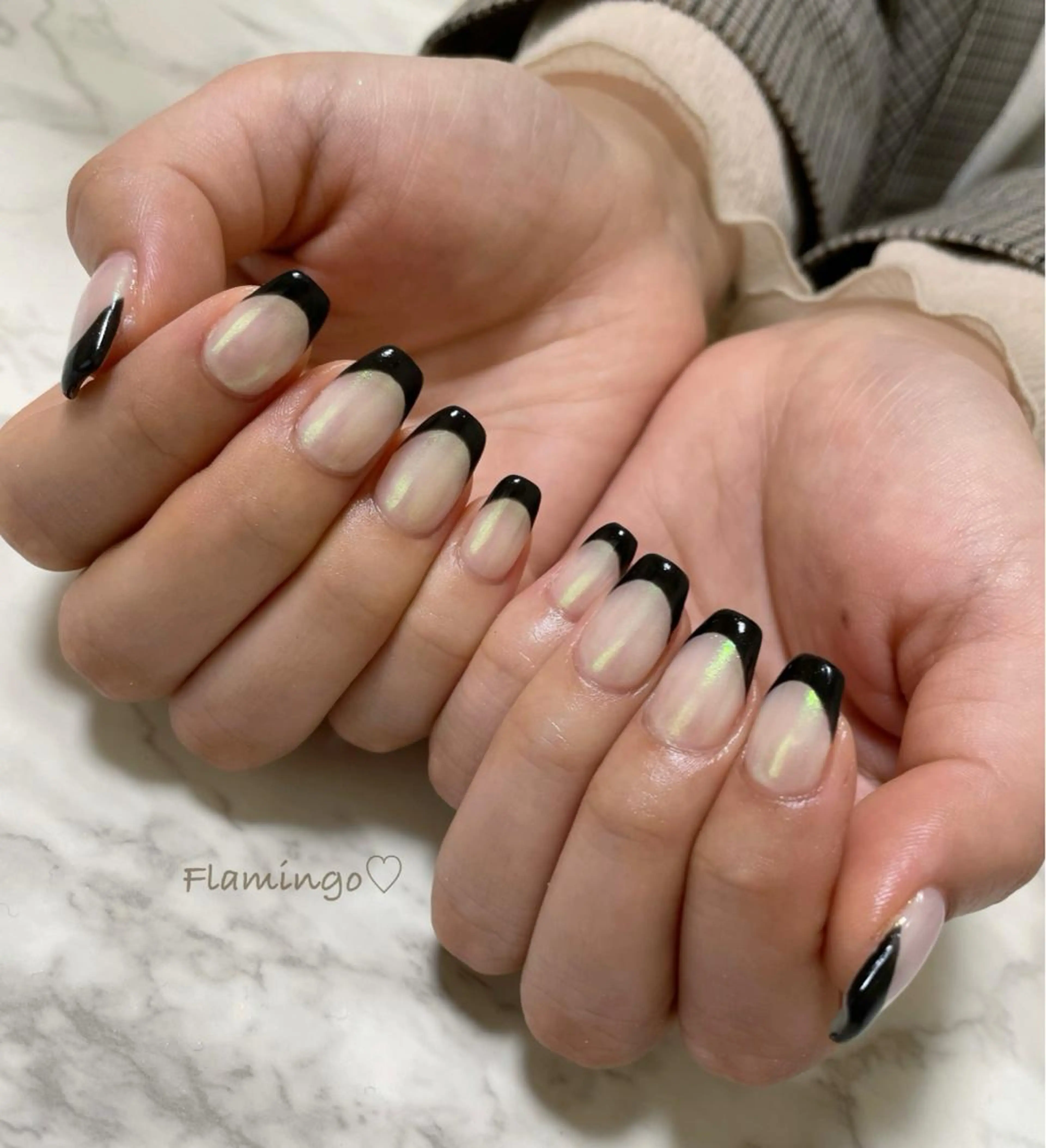 ネイル フレンチネイル ジェルネイル ミラーネイル シンプルネイル 40代からの爪肌を 労る♡きちんとネイルのネイルデザイン