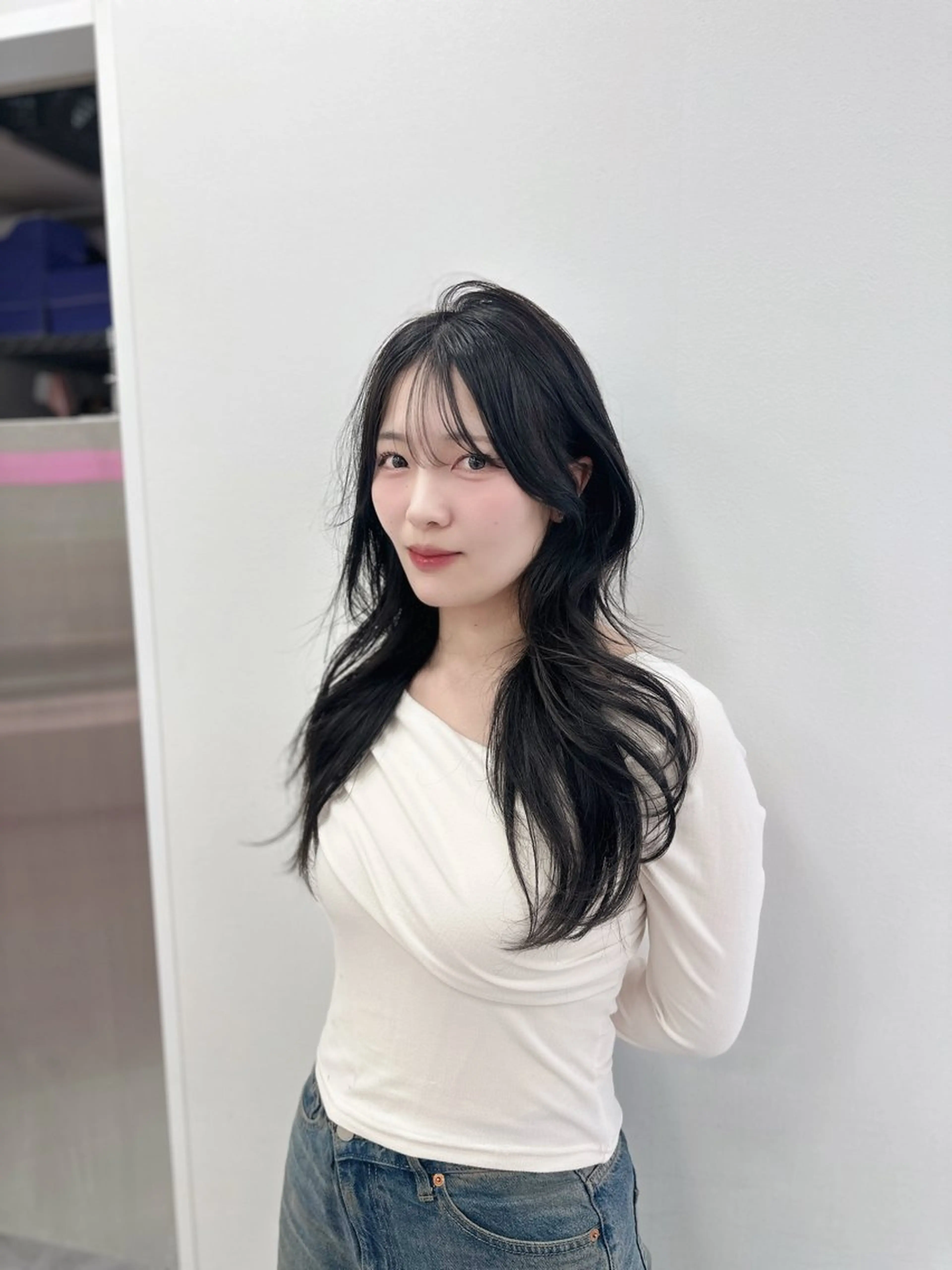 ロング カラー パーマ ヘアアレンジ メンズ キッズ ♥️韓国ヘア レイヤー♥️ゆりのヘアスタイル