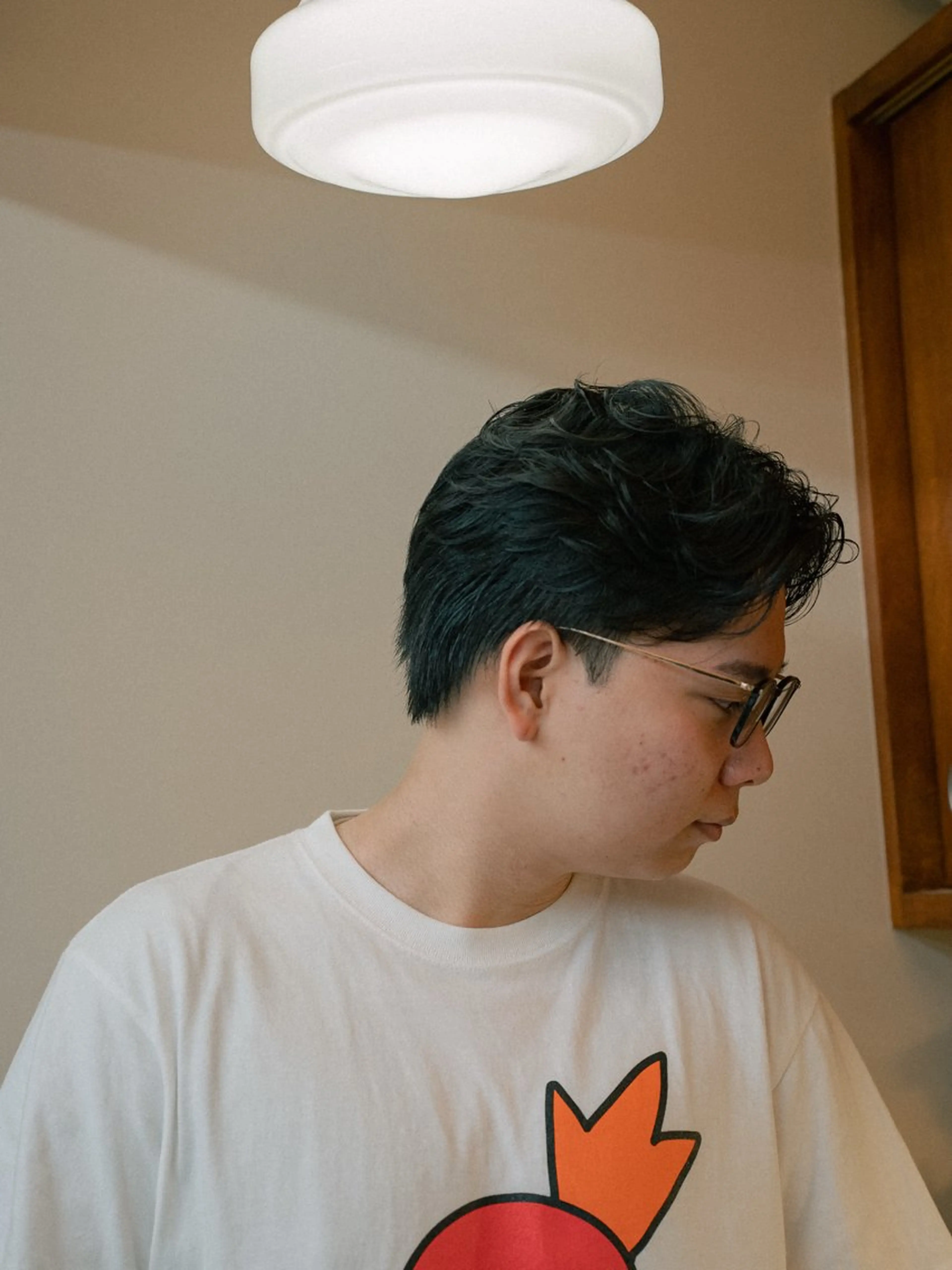 ショート カラー パーマ メンズ オールバック センターパート 刈り上げ ショートヘア カット パーマ 🔗メンズサロン🔗 Kieのヘアスタイル